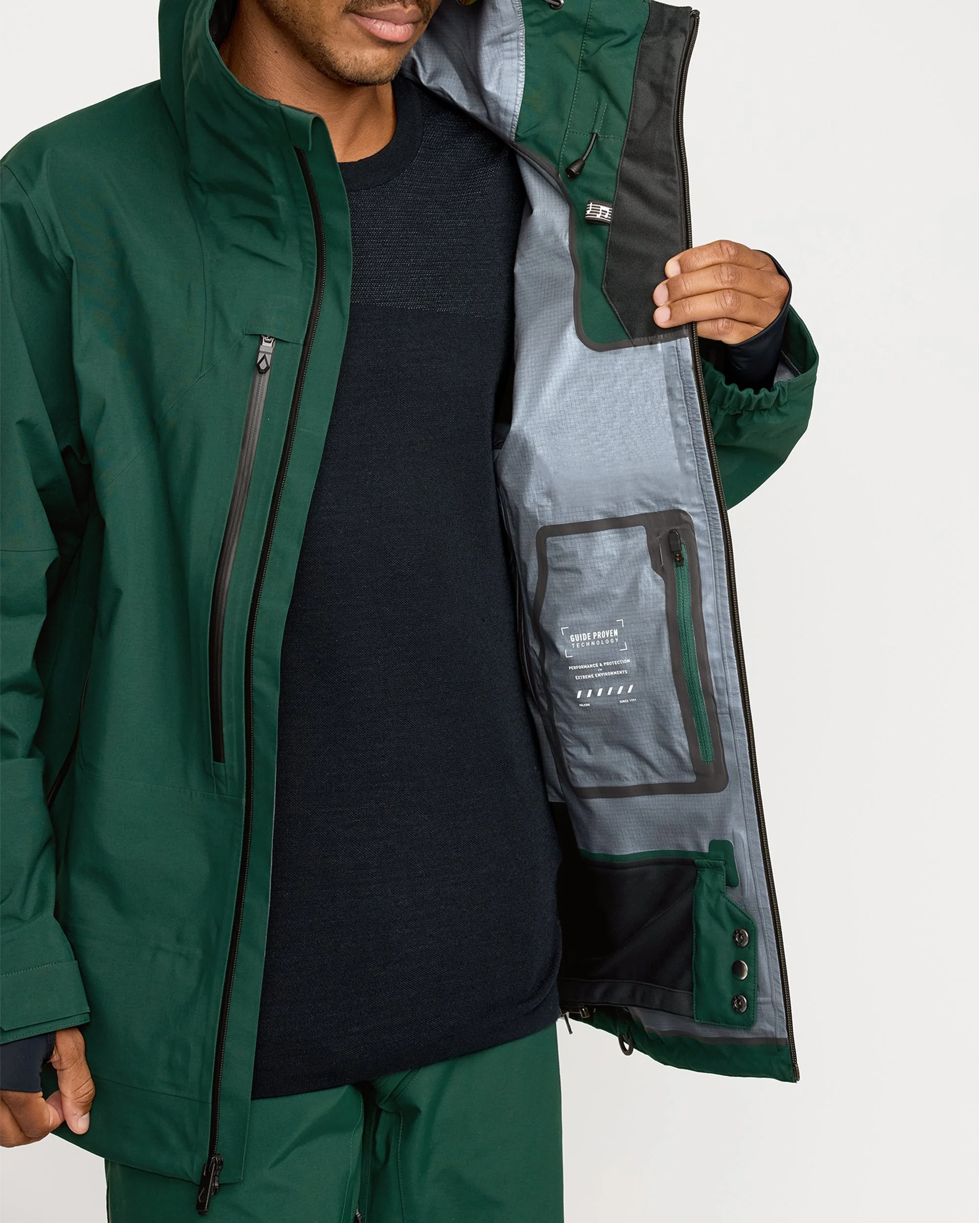 Veste Gore-tex Pro Shell Anyox Guide - Black Green - Image 9