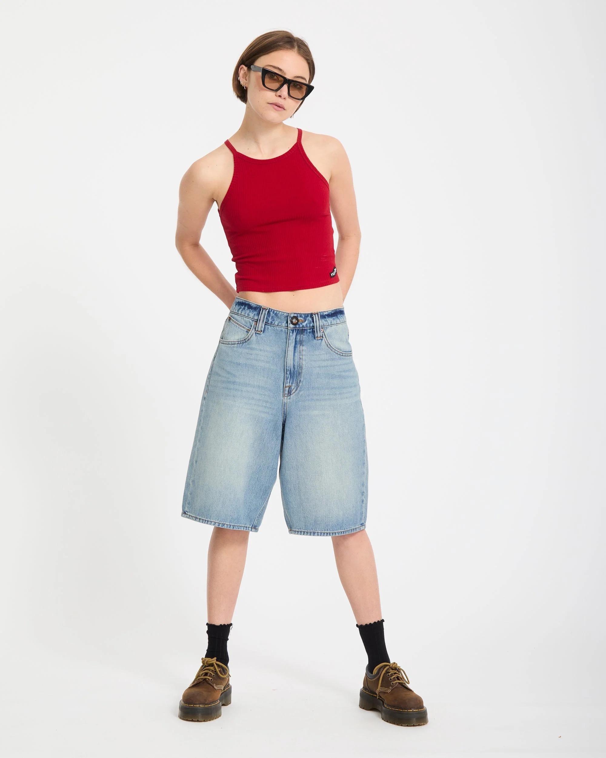 Short en denim Beeggy - Dusty Blue Wash - Image 9