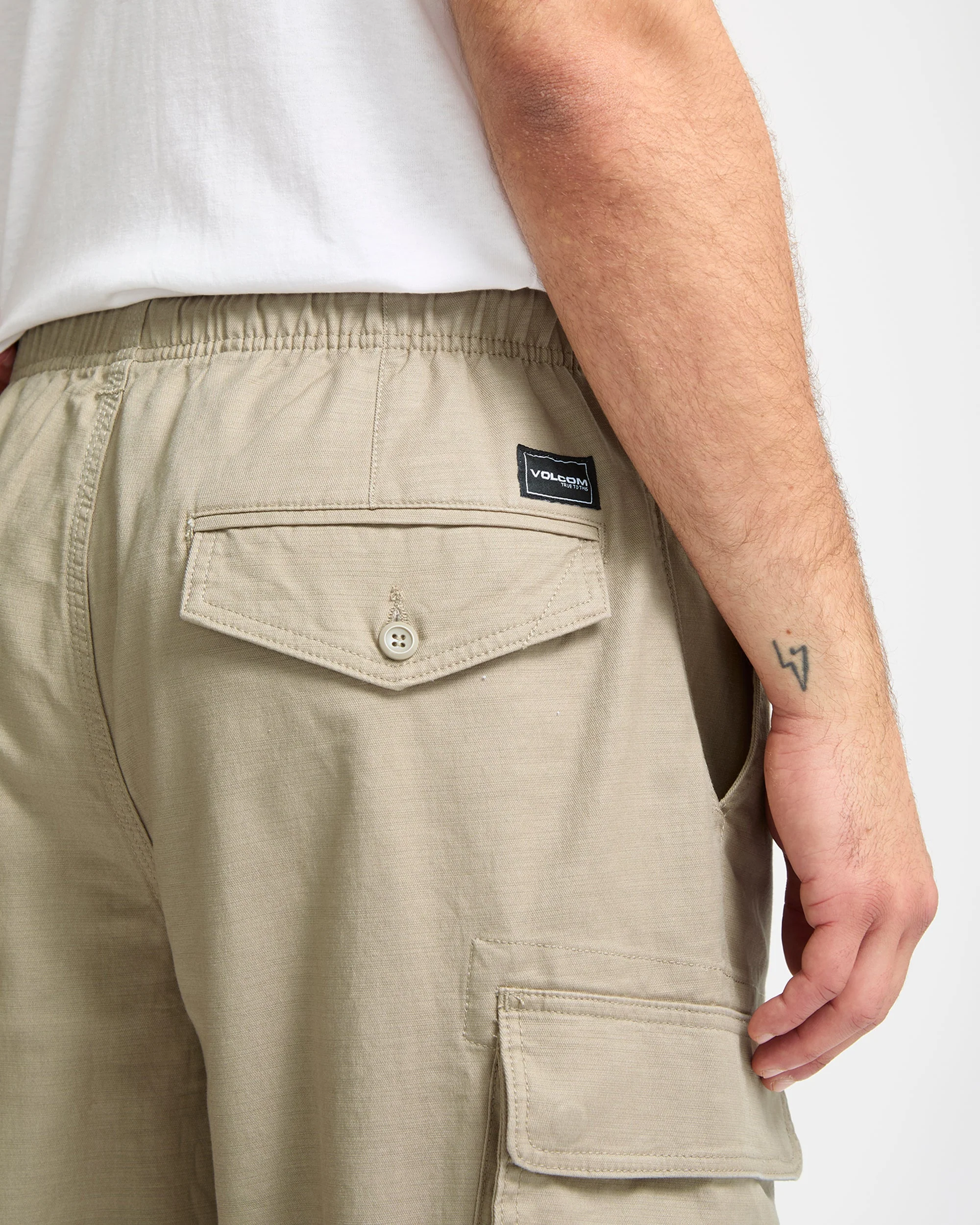 Pantalon À Taille Élastique Billow Tapered - Khaki - Image 3