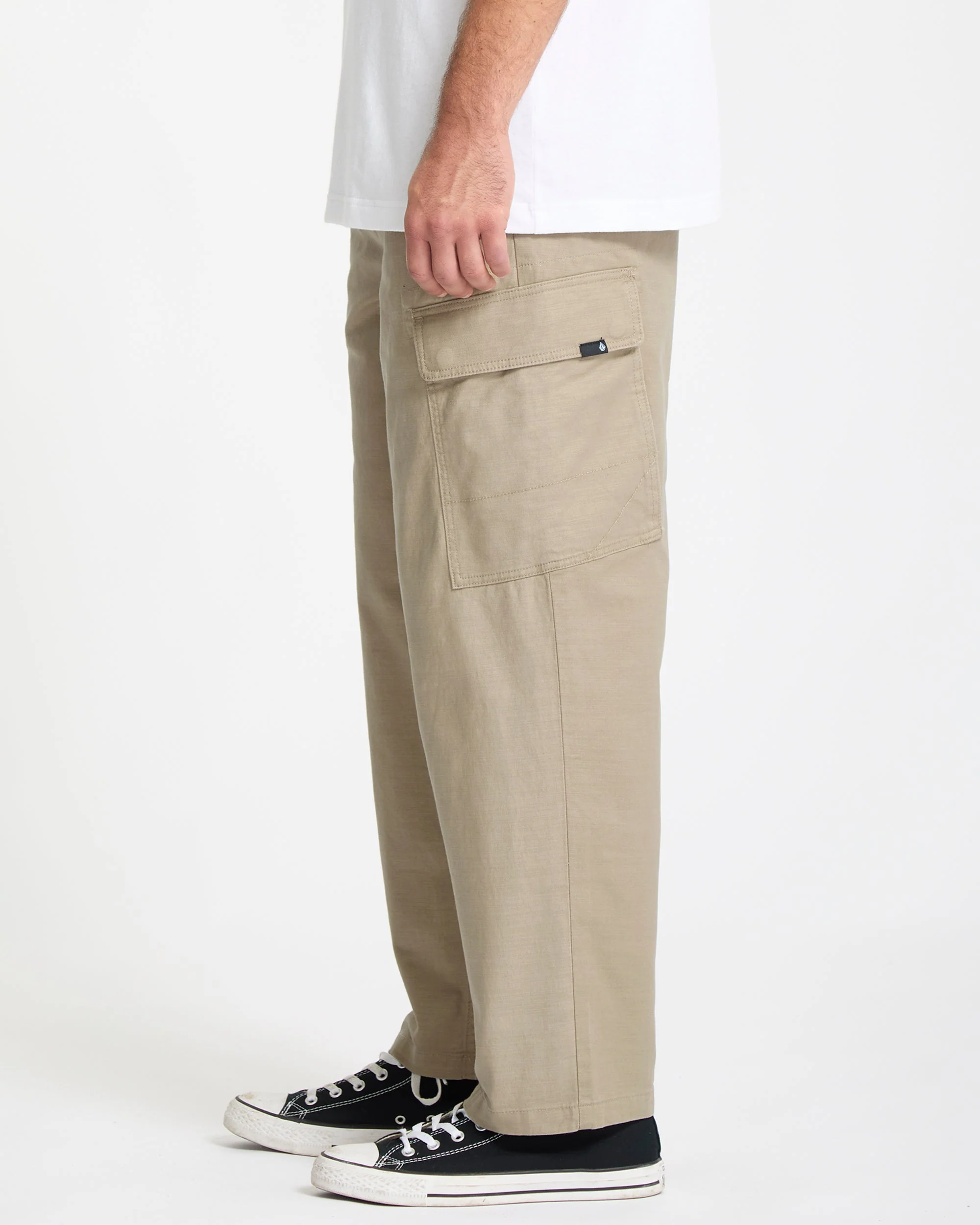 Pantalon À Taille Élastique Billow Tapered - Khaki - Image 6