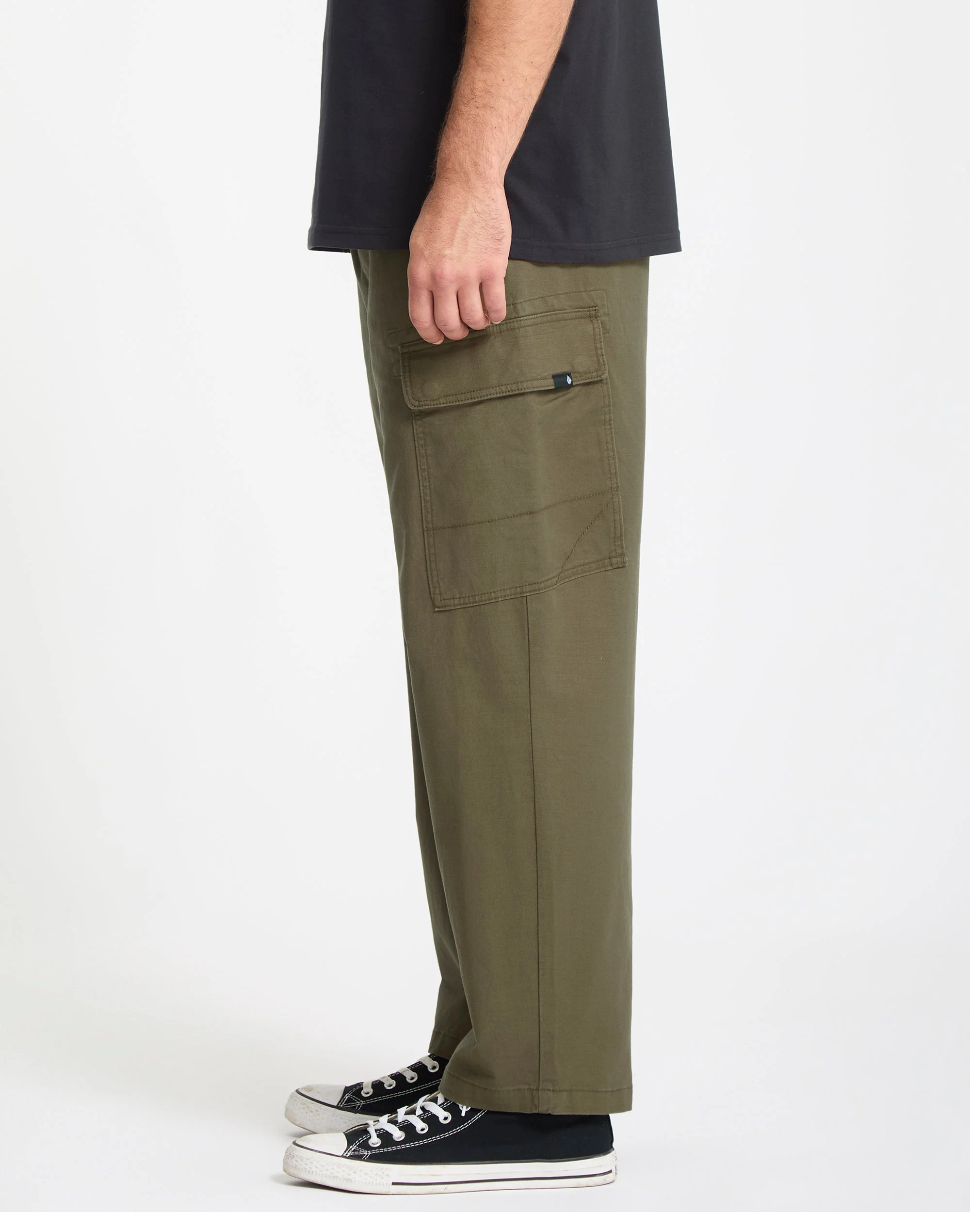 Pantalon À Taille Élastique Billow Tapered - Sage Leaf - Image 5