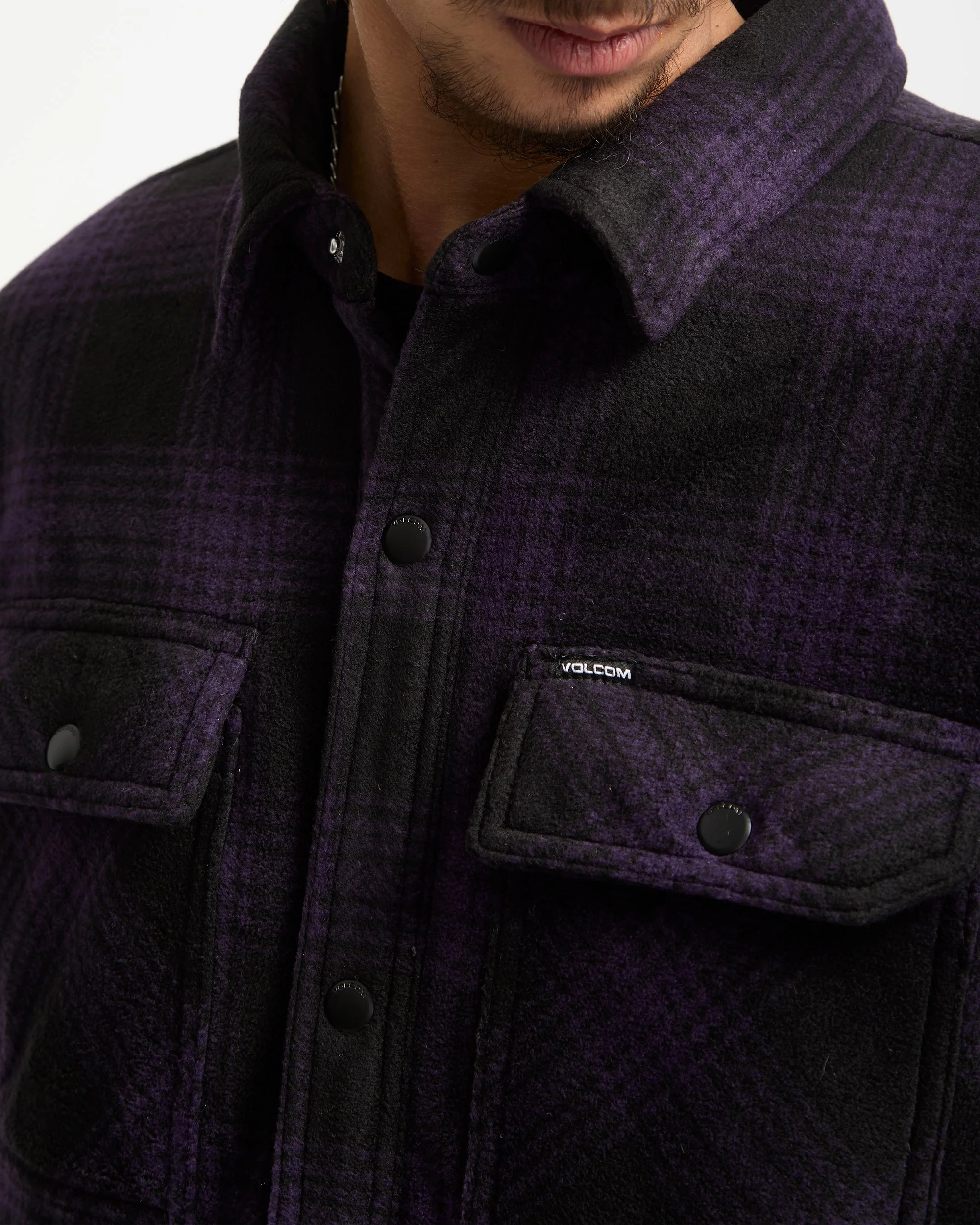 Surchemise En Polaire Bowered - Dark Purple - Image 3