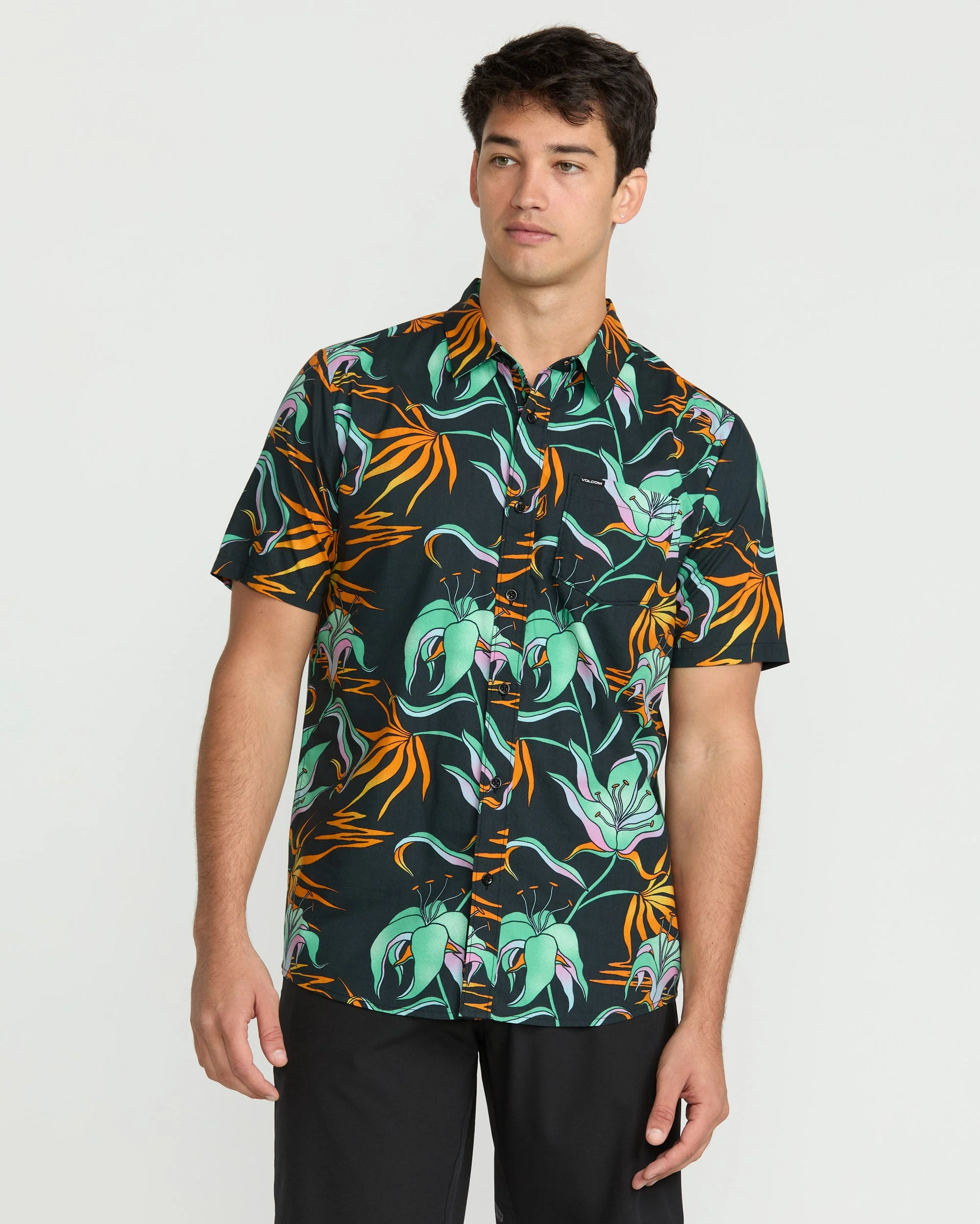 Chemise Brainmelter Floral - Black Green