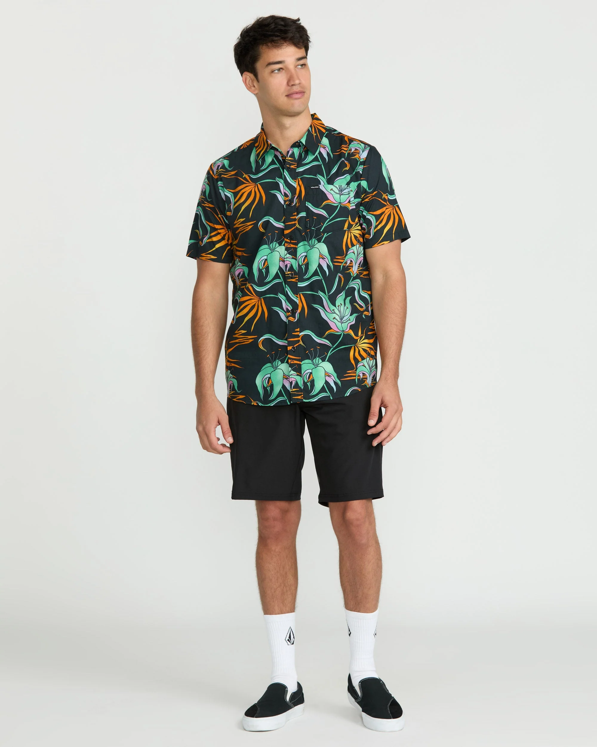 Chemise Brainmelter Floral - Black Green - Image 4