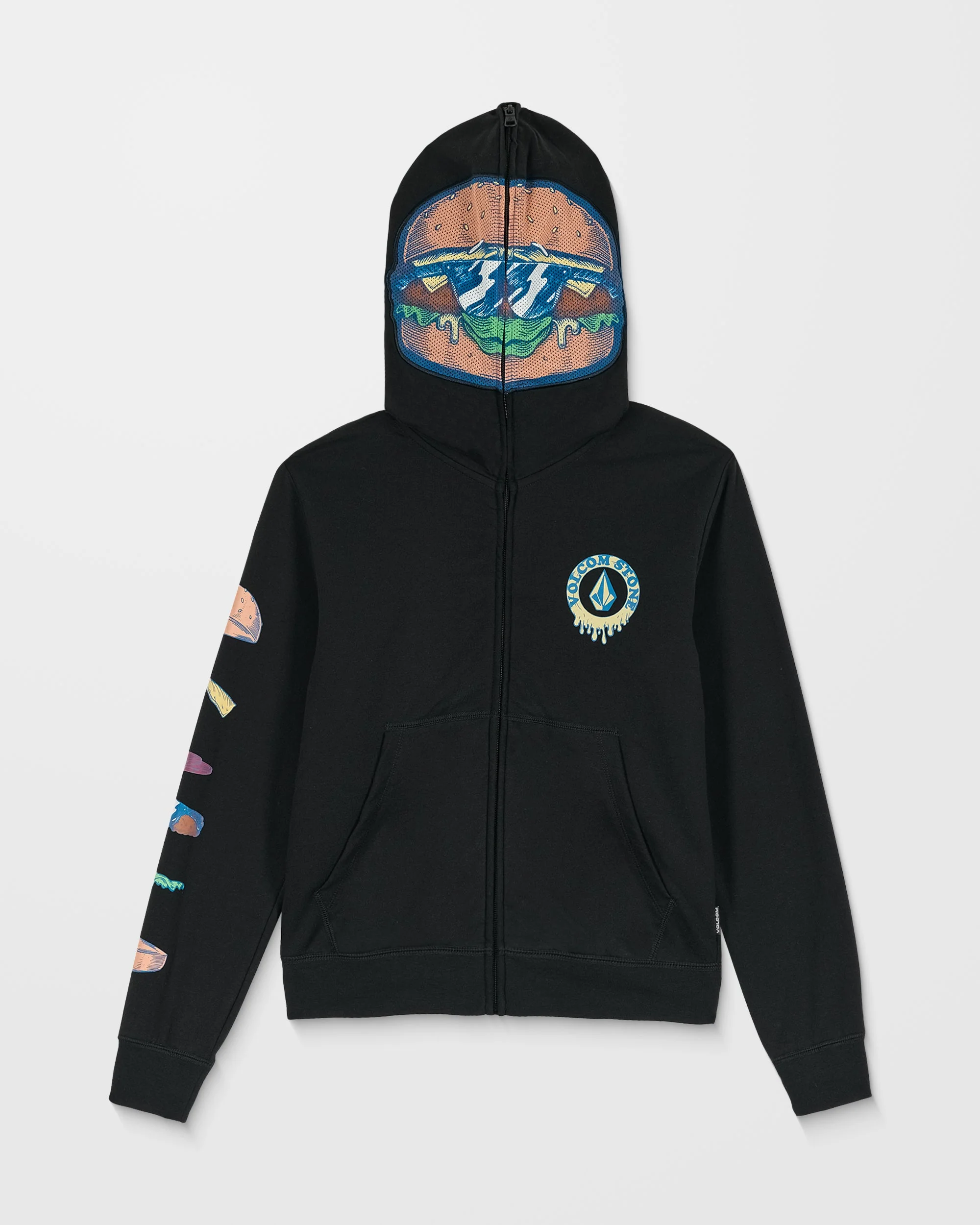 Sweat À Capuche Zippé Burgstone Full - Black - (ENFANT)