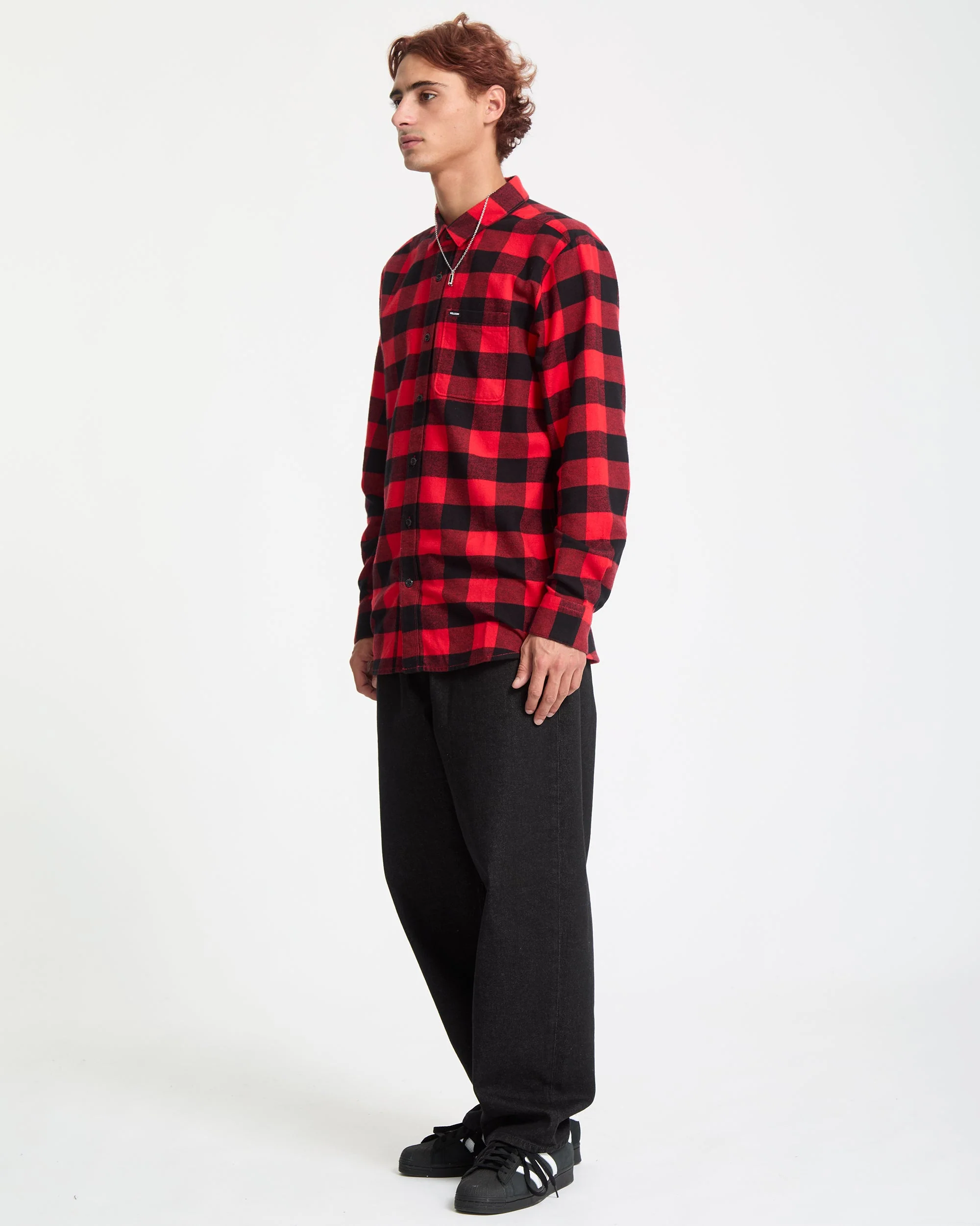 Chemise Caden Plaid - Lifeguard Red - Image 6