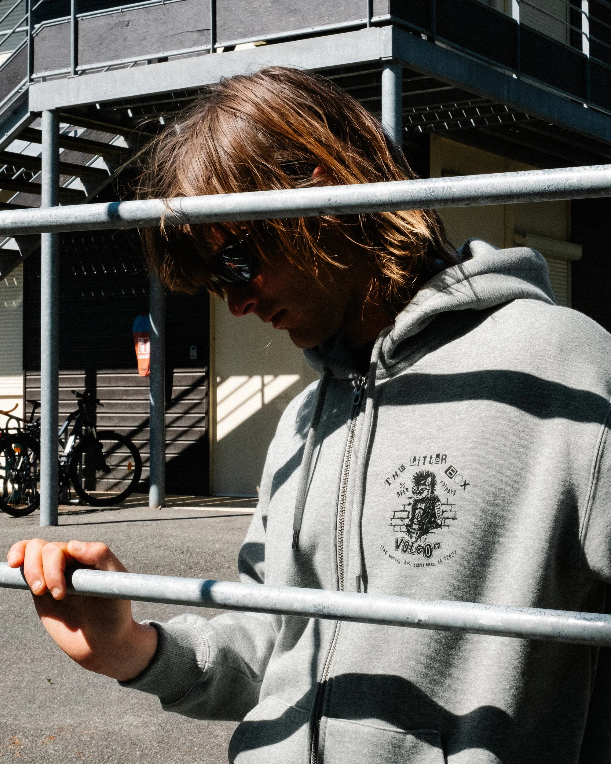 Sweat à capuche zippé Catastrophy - Heather Grey - Image 5
