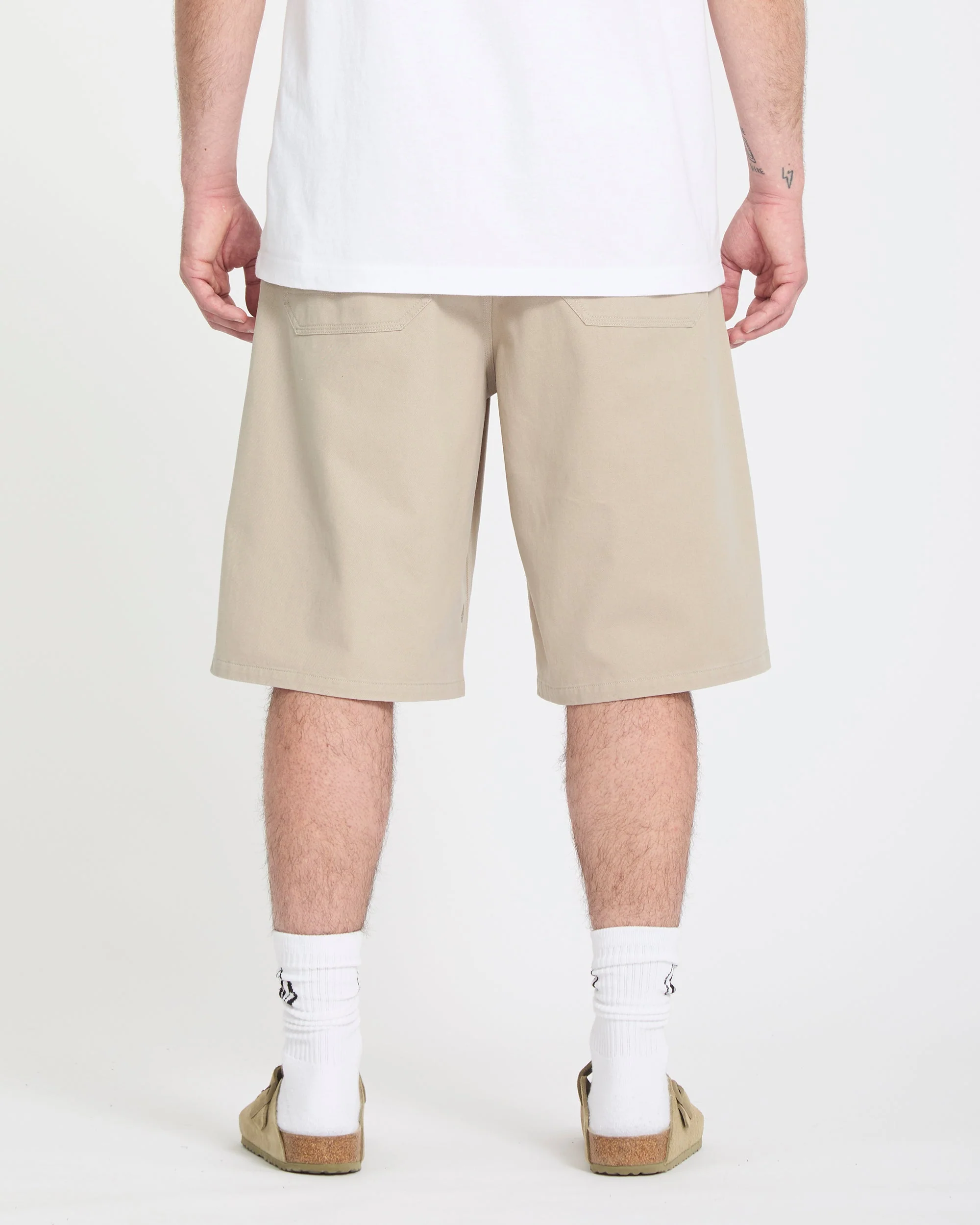 Short Chillow Pleat 24" chino - Light Khaki - Image 2