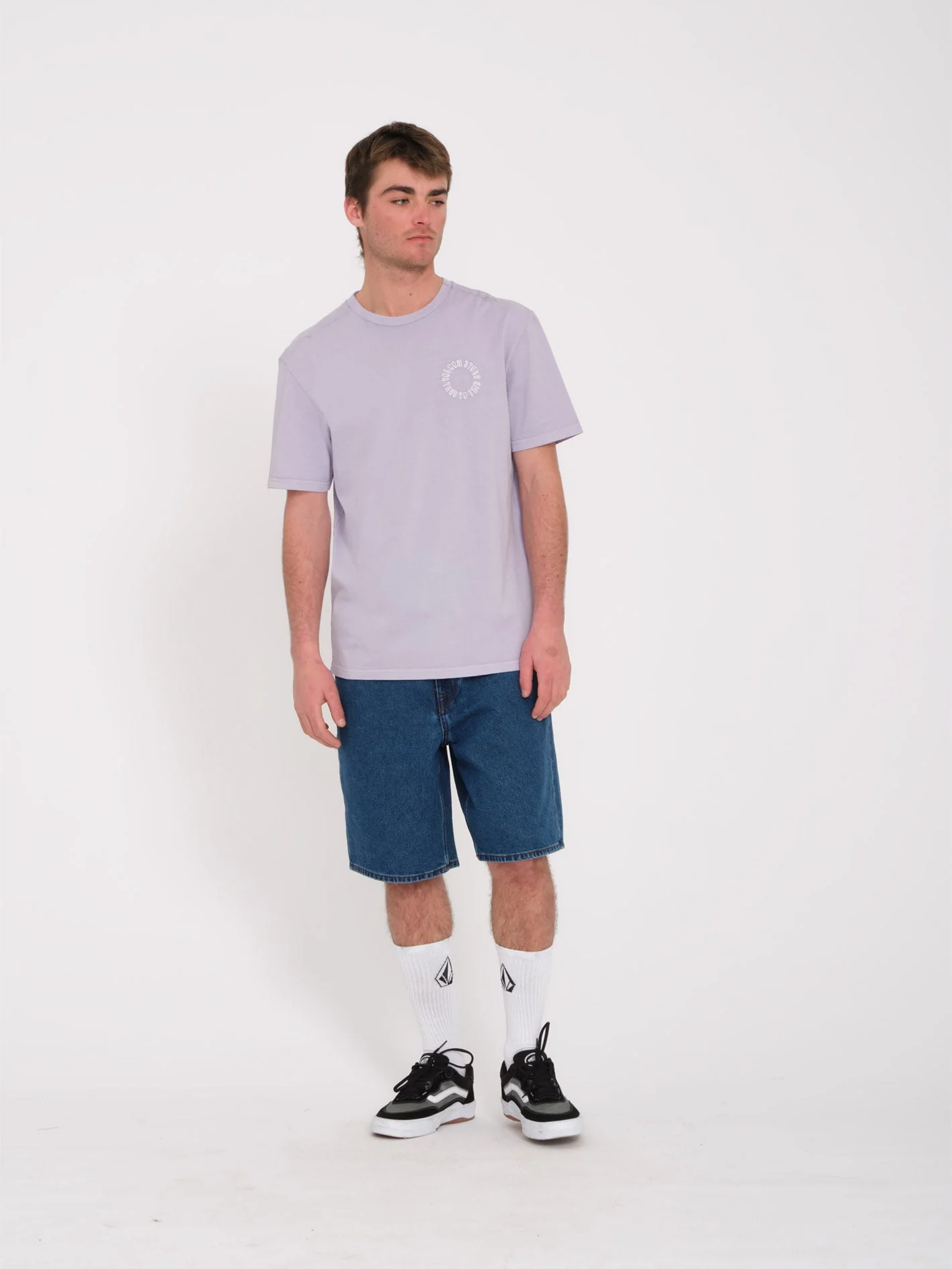 T-shirt Circle Emb - LIGHT ORCHID
