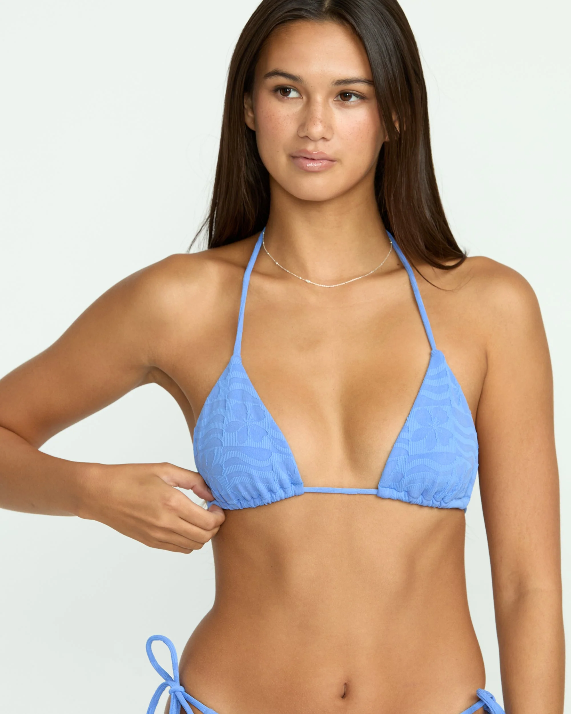 Haut de bikini triangle Coco Halter - Light Blue Acid - Image 5