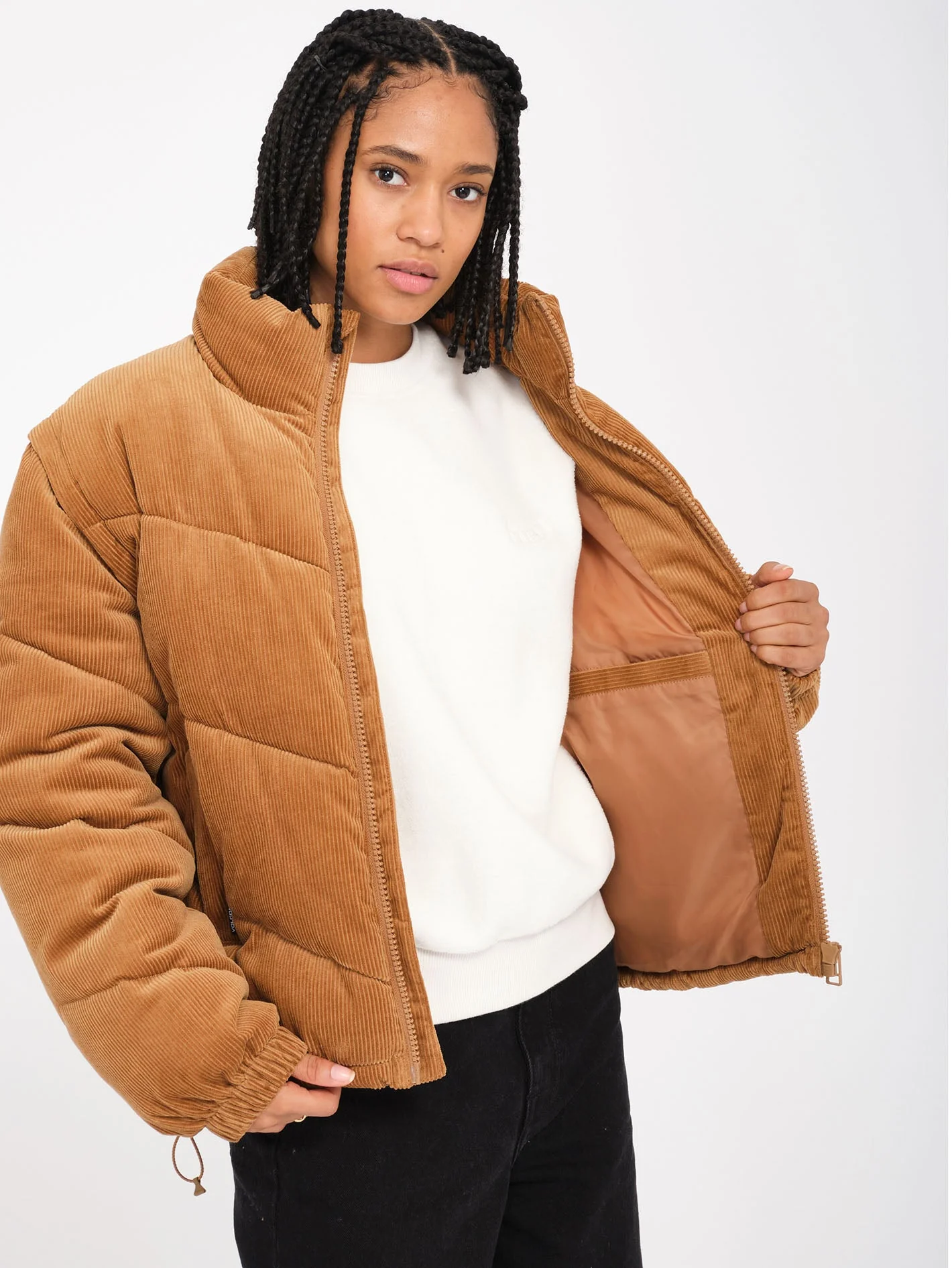 Veste doudoune Cord'N Puff - VINTAGE BROWN - Image 5