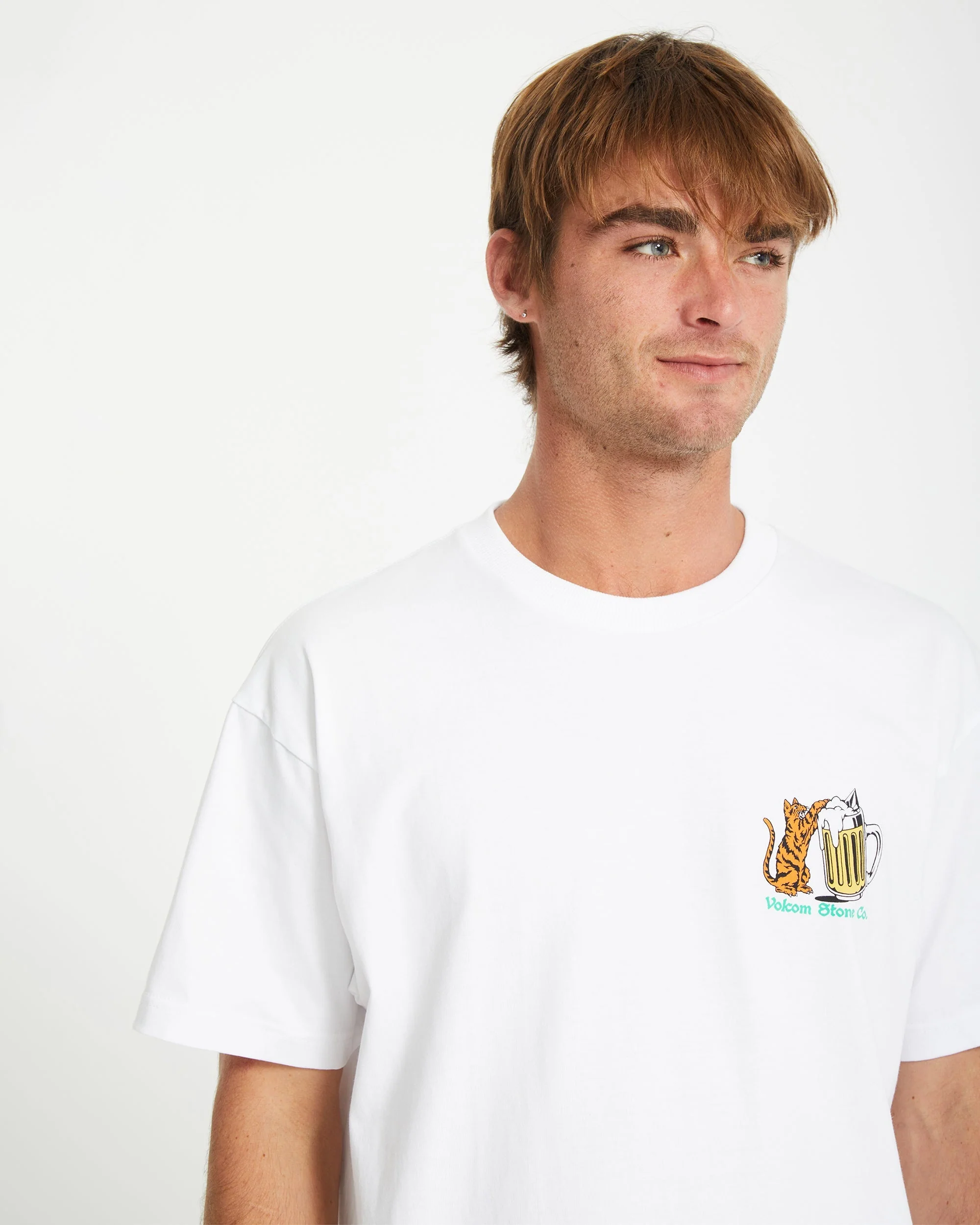 T-shirt Curious Cat - WHITE - Image 5