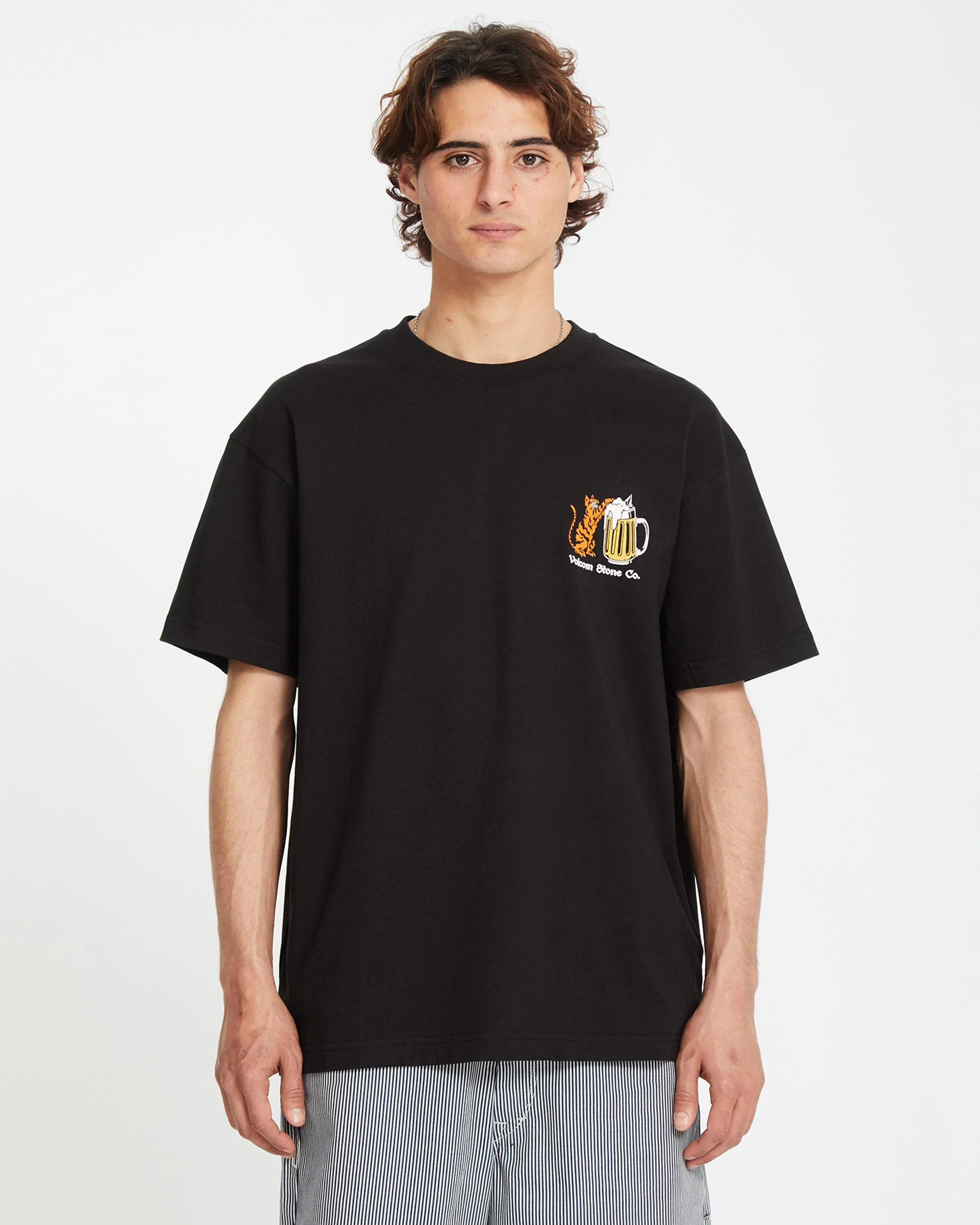 T-shirt Curious Cat - BLACK - Image 2