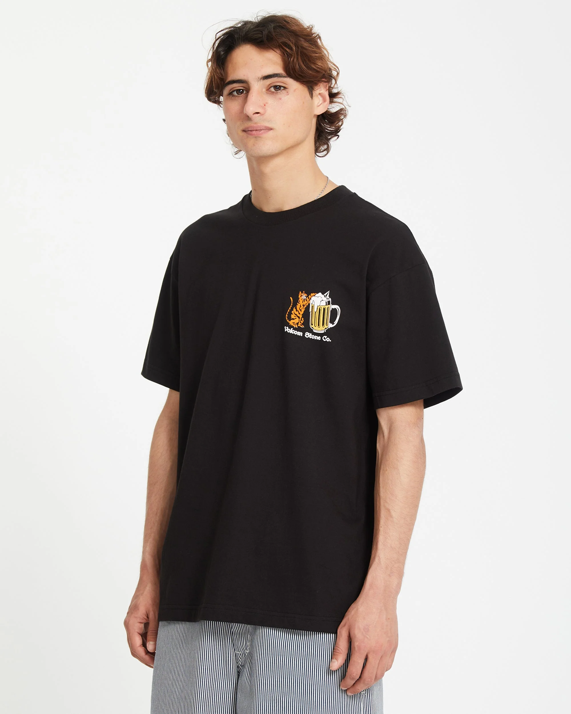 T-shirt Curious Cat - BLACK - Image 3