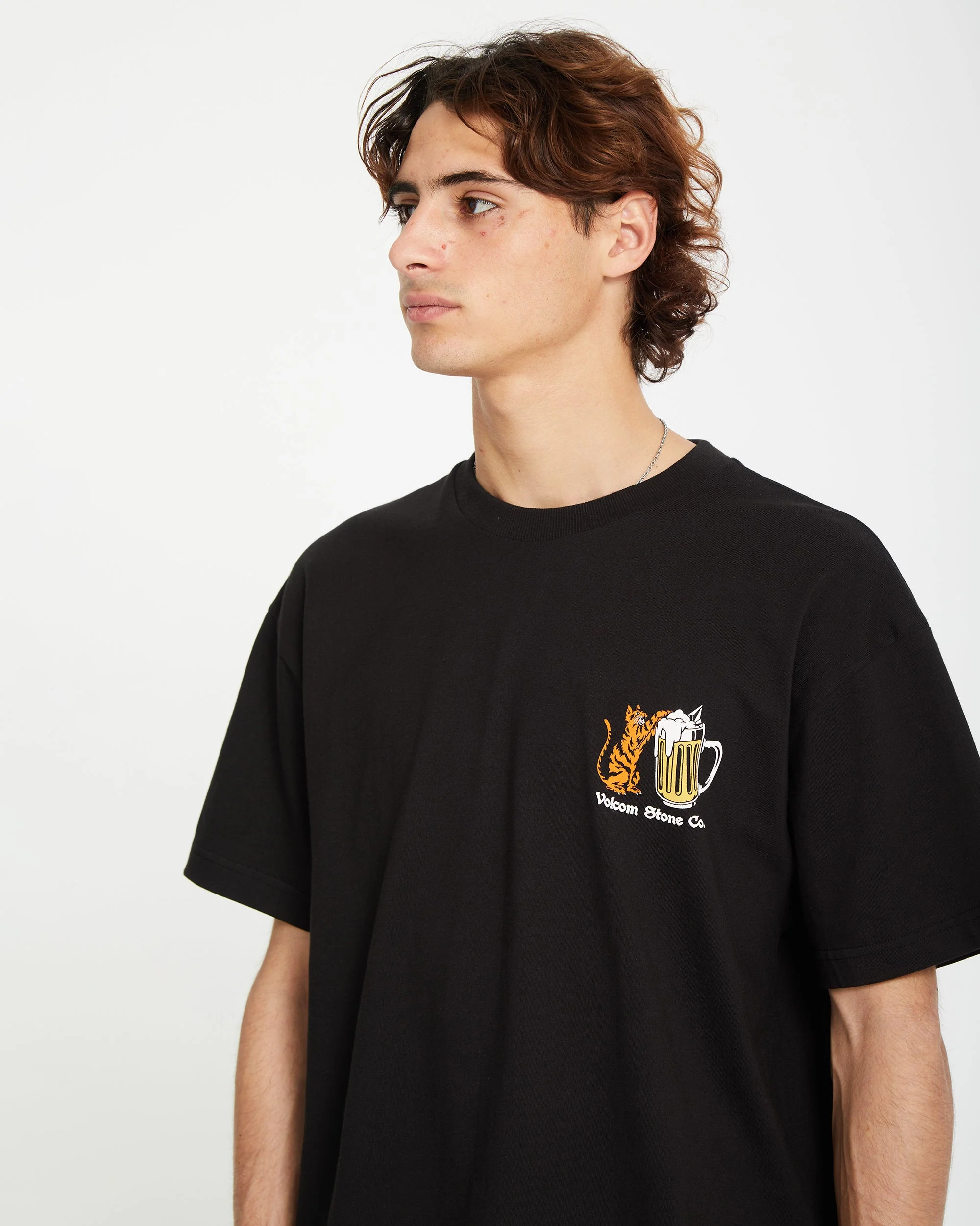 T-shirt Curious Cat - BLACK - Image 6