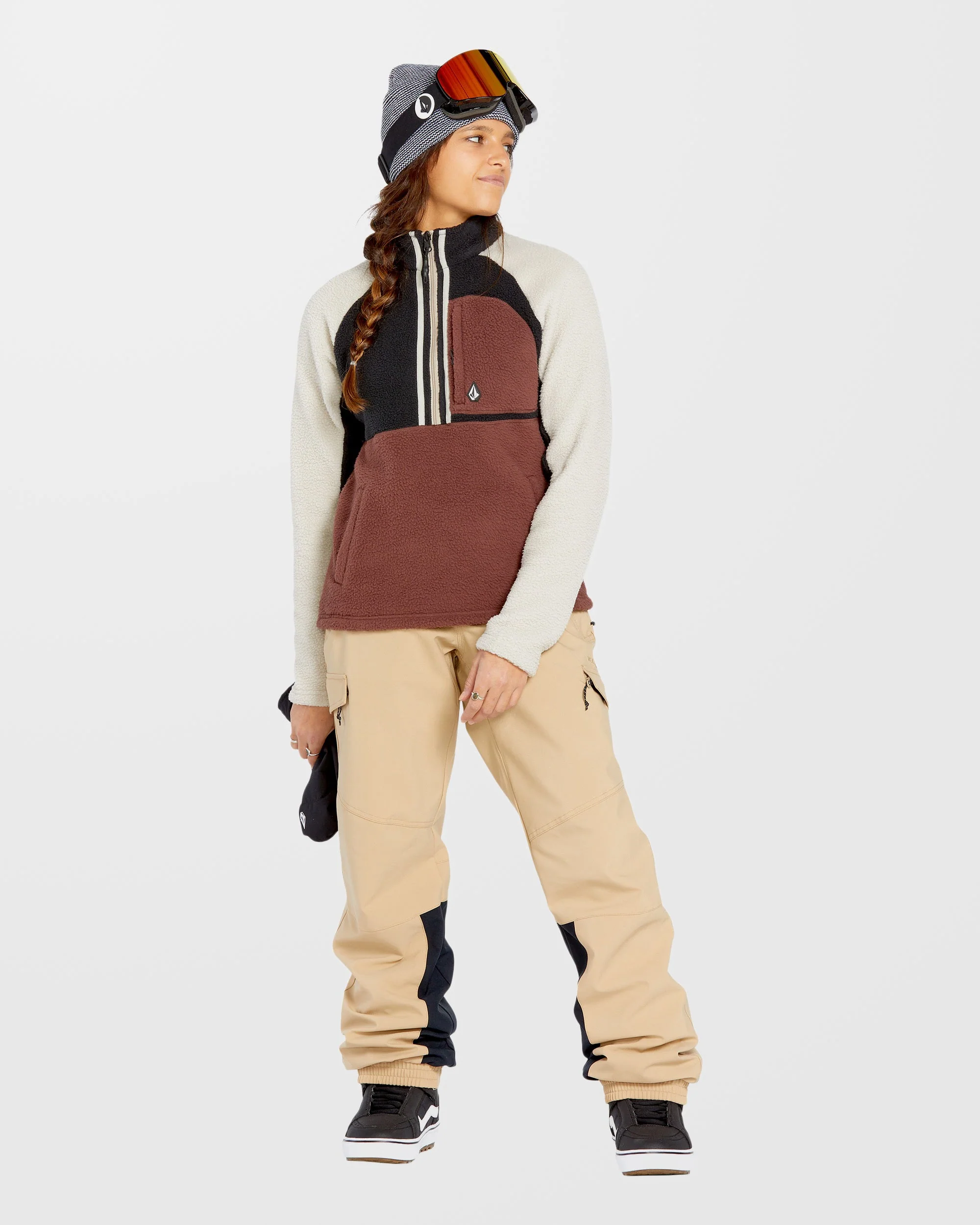 Sweat sherpa col zippé - Mahogany - Image 3