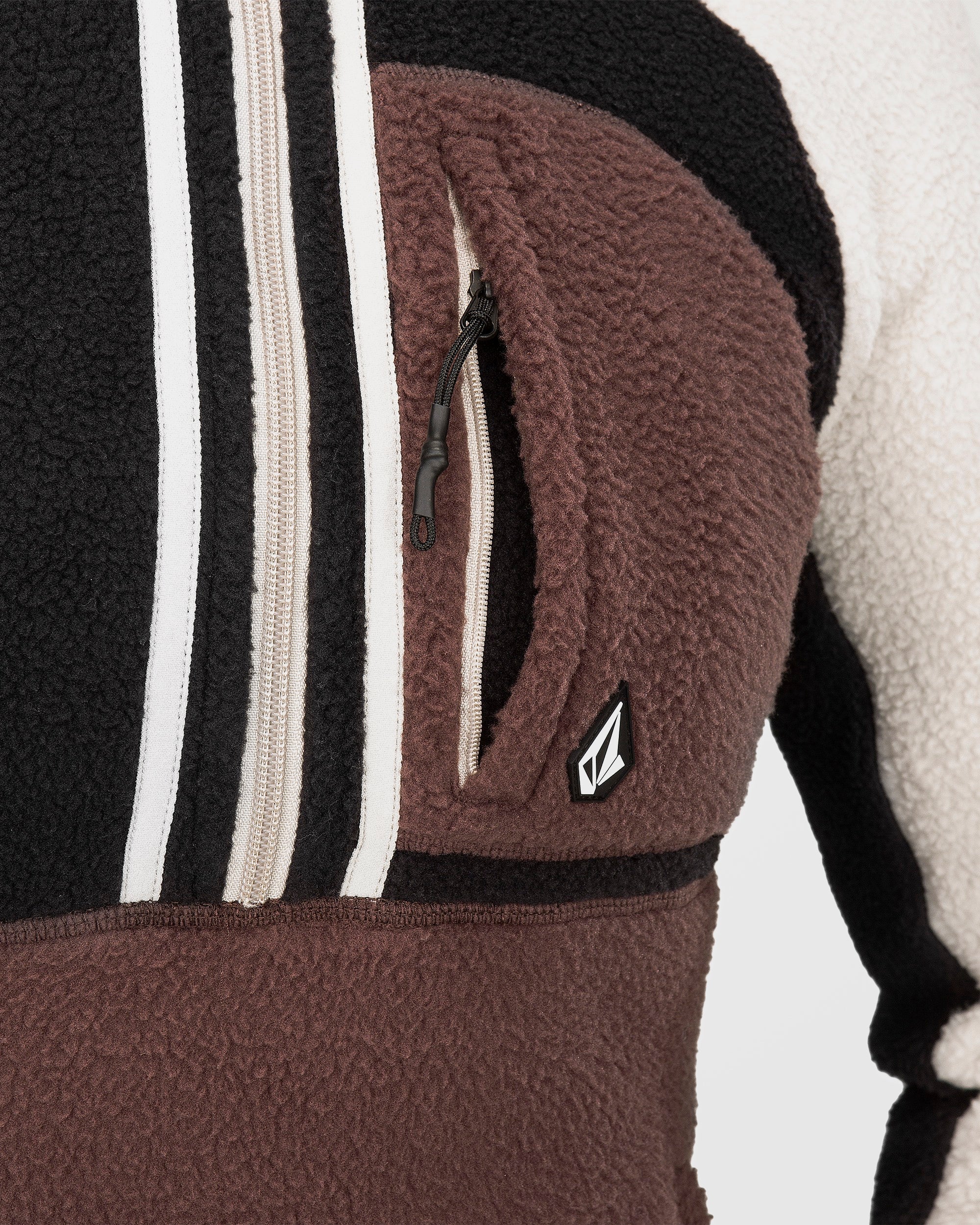Sweat sherpa col zippé - Mahogany - Image 6