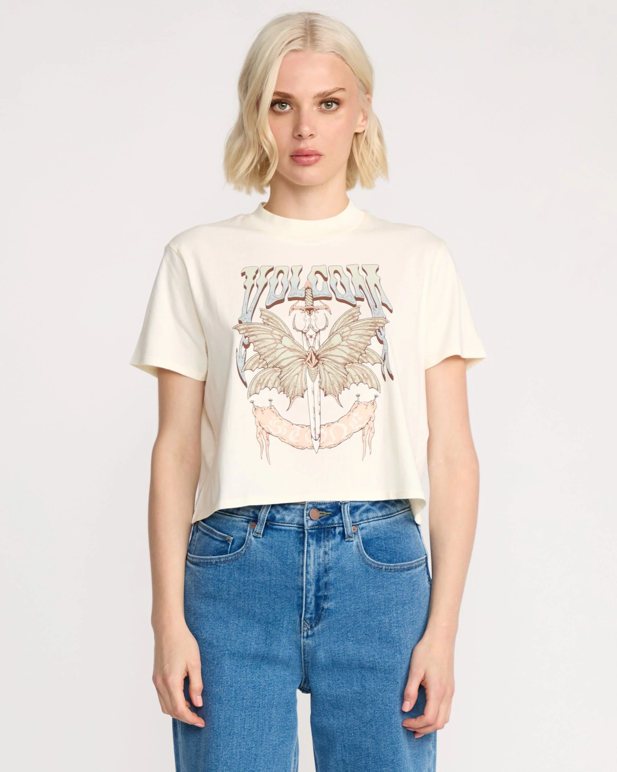 T-Shirt Dial Crop - Bone