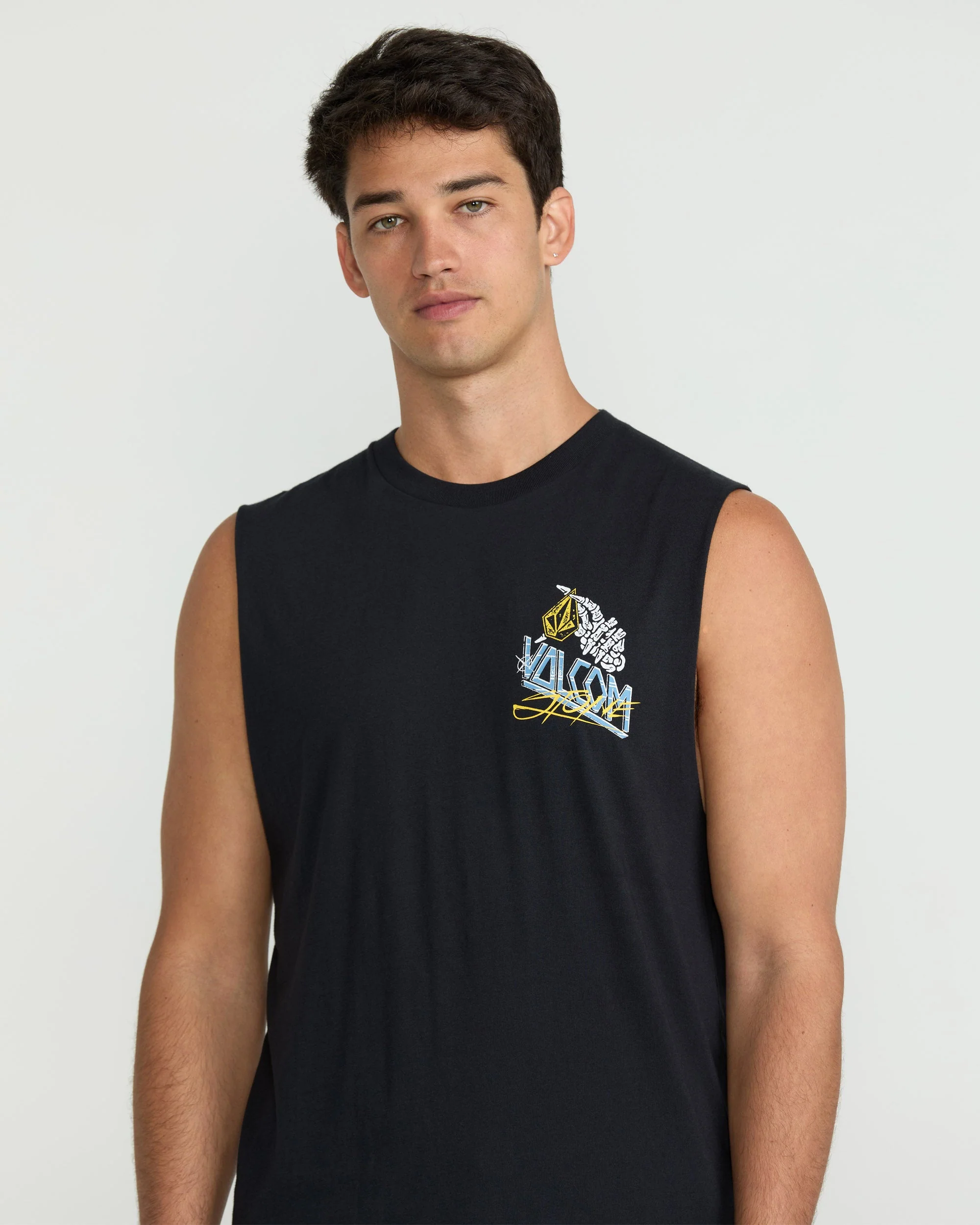 T-Shirt Dropped This Sleeveless - Antique Black - Image 3