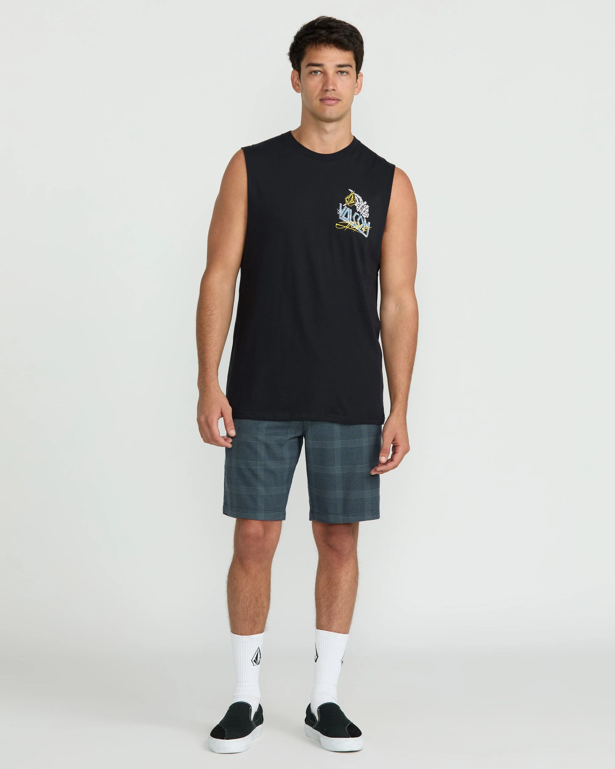 T-Shirt Dropped This Sleeveless - Antique Black - Image 4