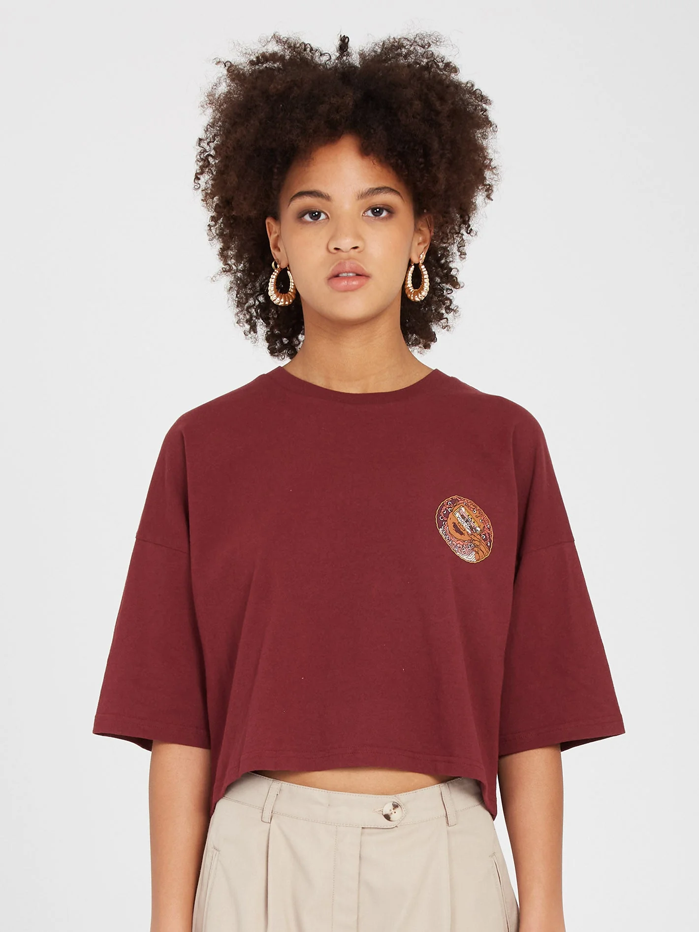 T-shirt Drumstone - BURGUNDY - Image 2