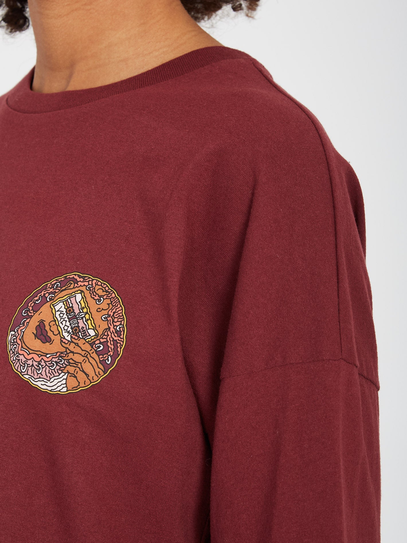 T-shirt Drumstone - BURGUNDY - Image 5