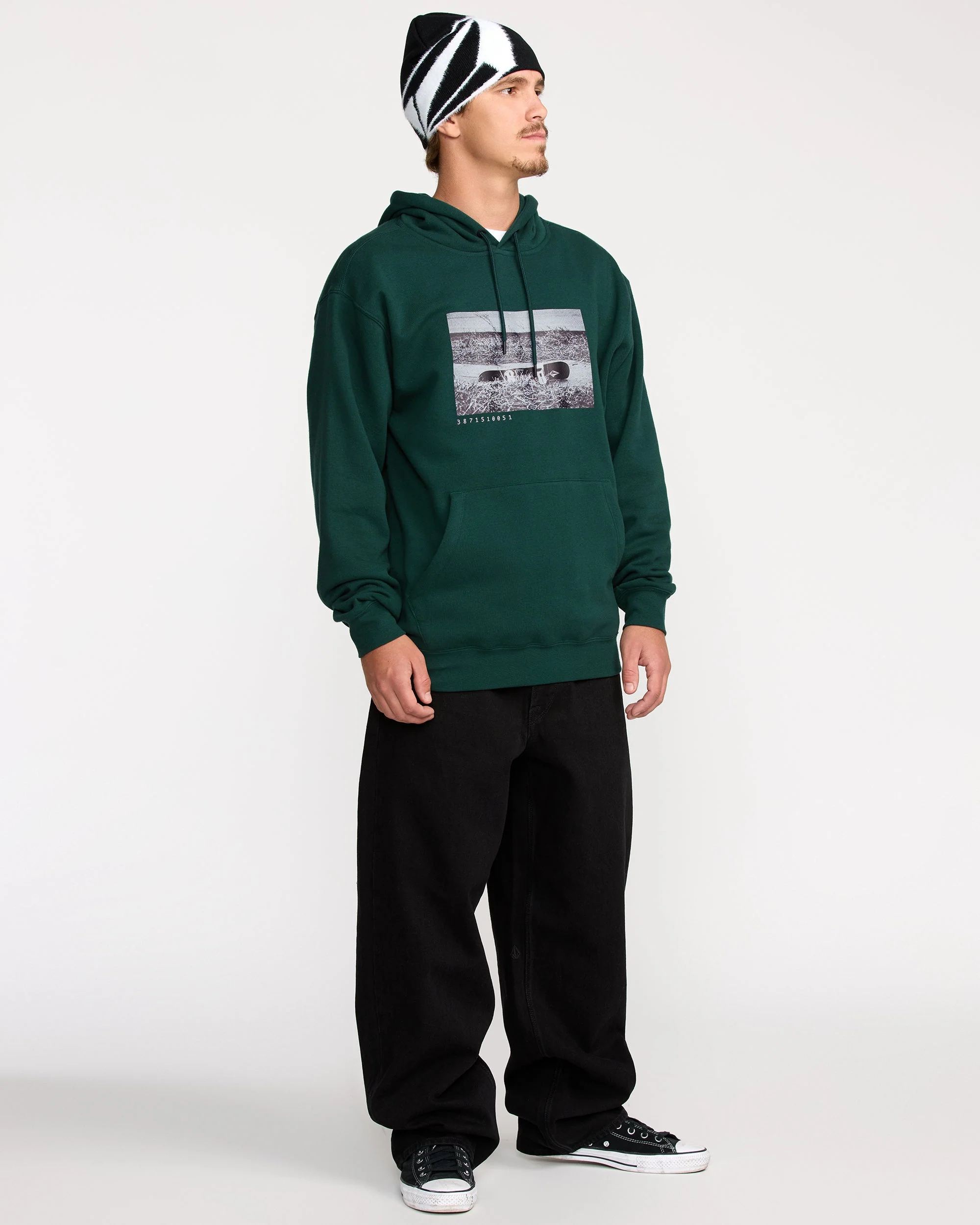 Sweat à capuche Essential - Black Green - Image 3