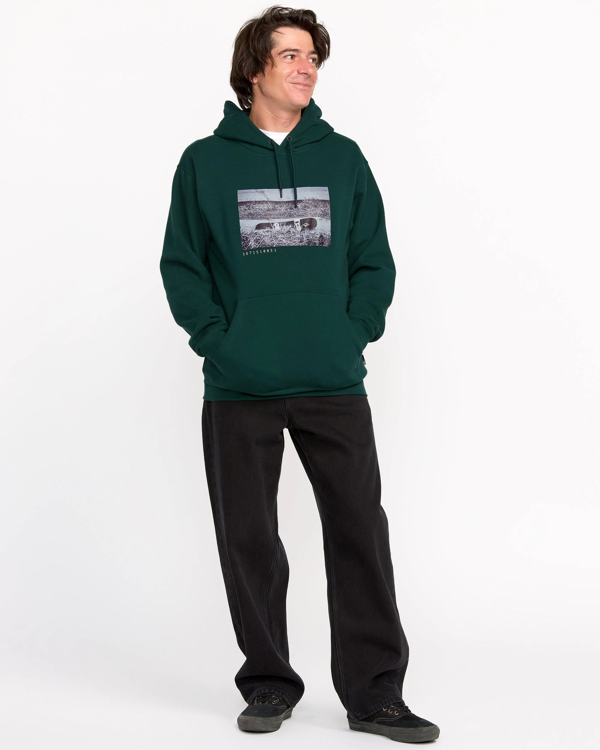 Sweat à capuche Essential - Black Green - Image 6