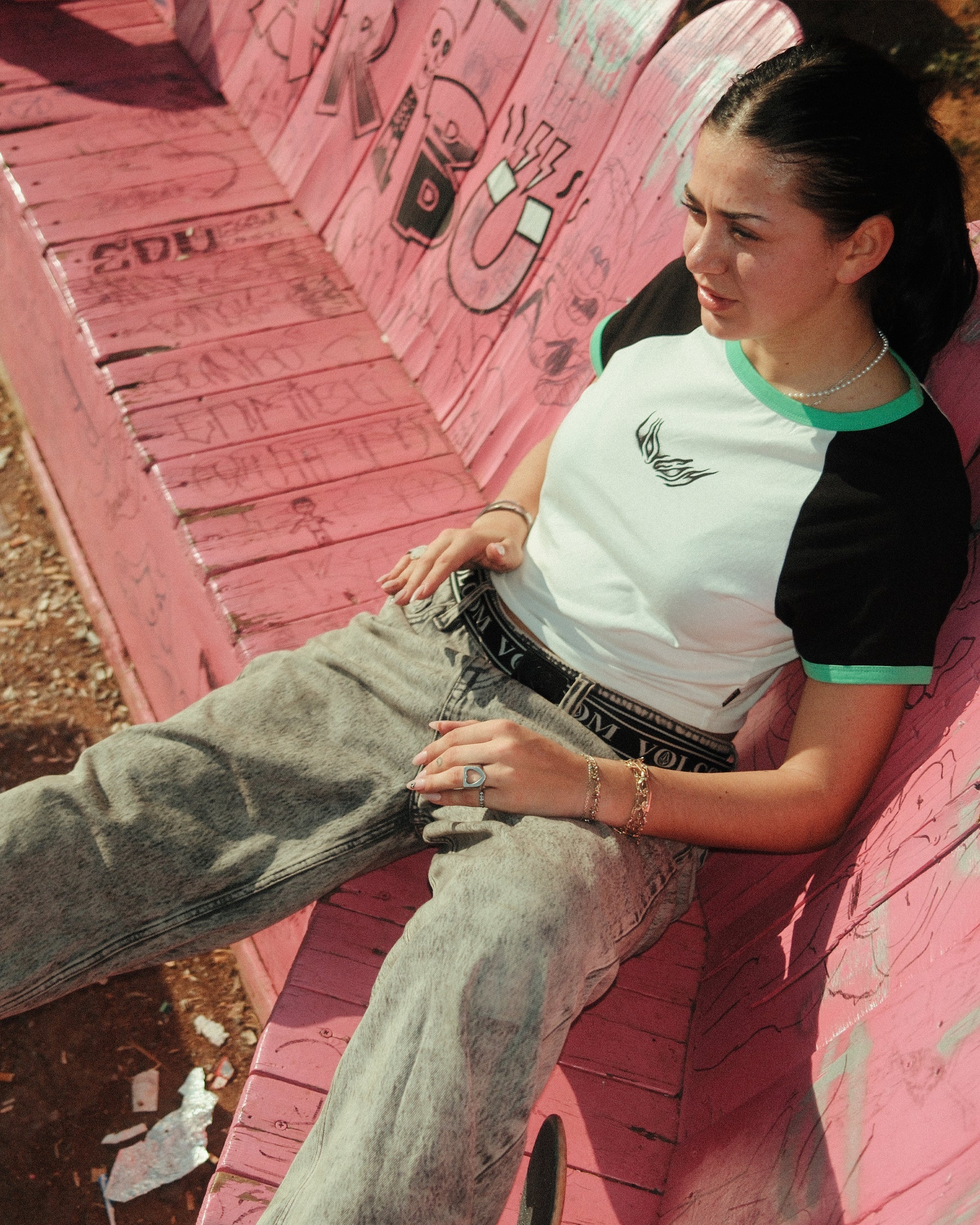 T-shirt Alix 2 - BLACK WHITE - Image 4