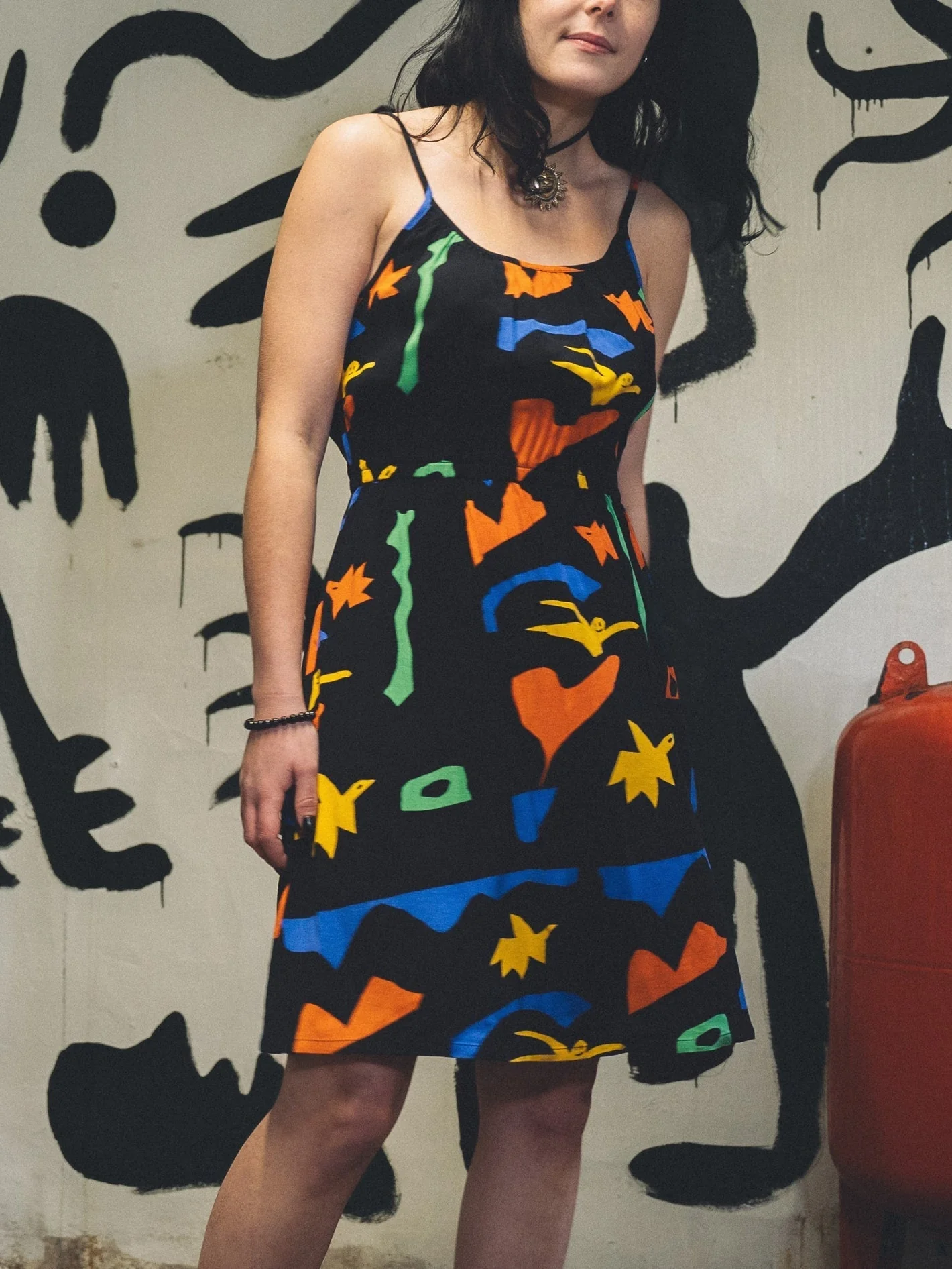 Robe Cami Arthur Longo - BLACK