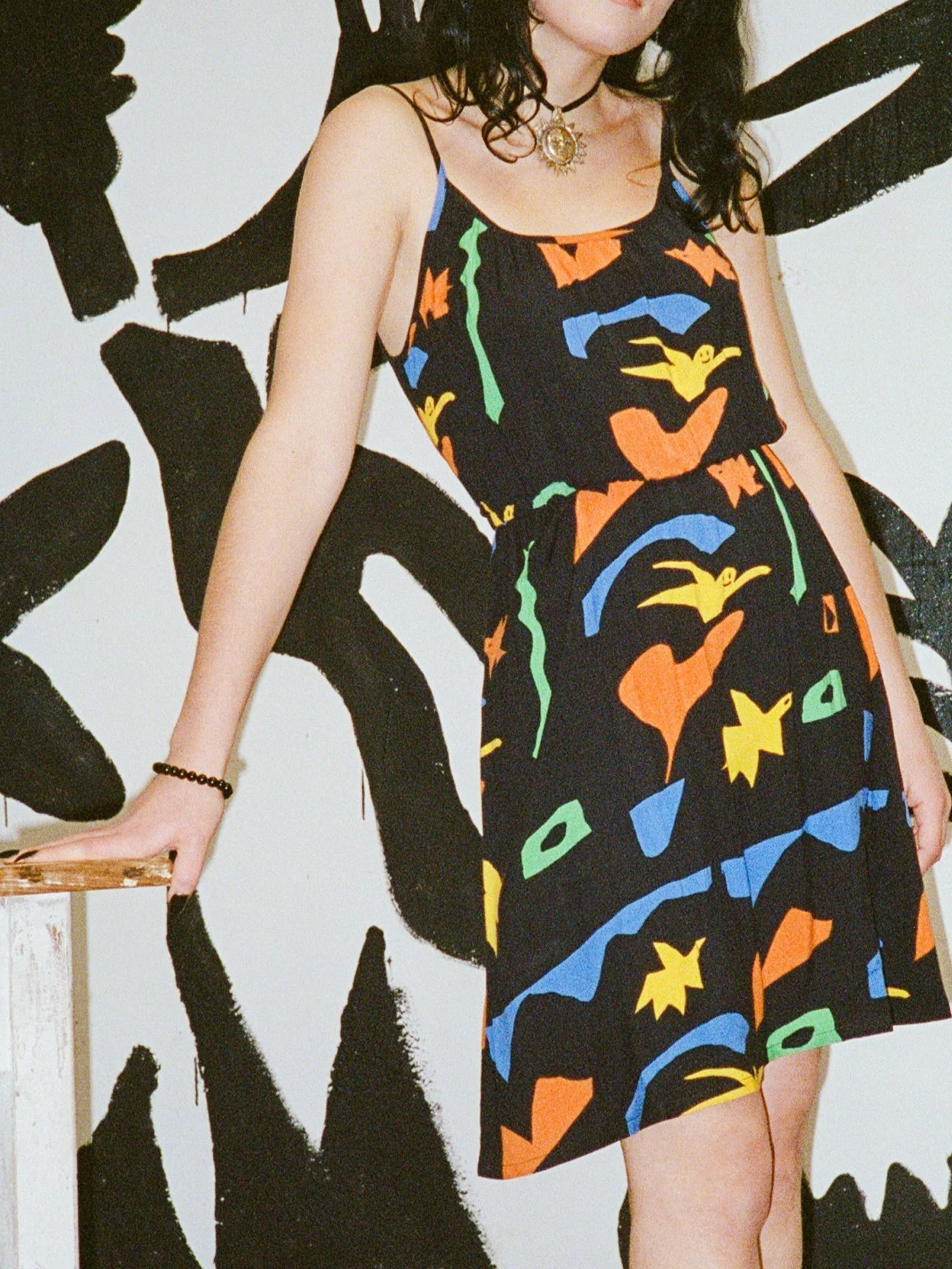 Robe Cami Arthur Longo - BLACK - Image 3
