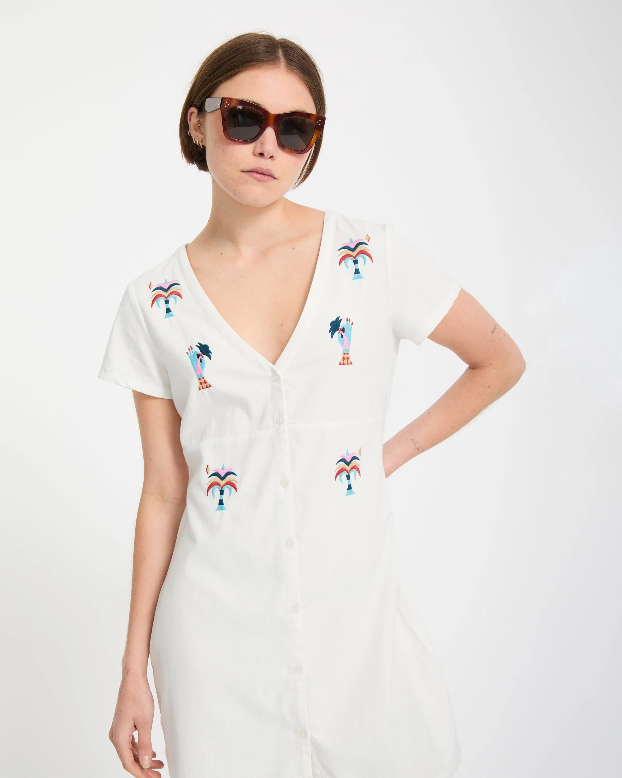 Robe chemise Bruno Lucas - Off White - Image 9