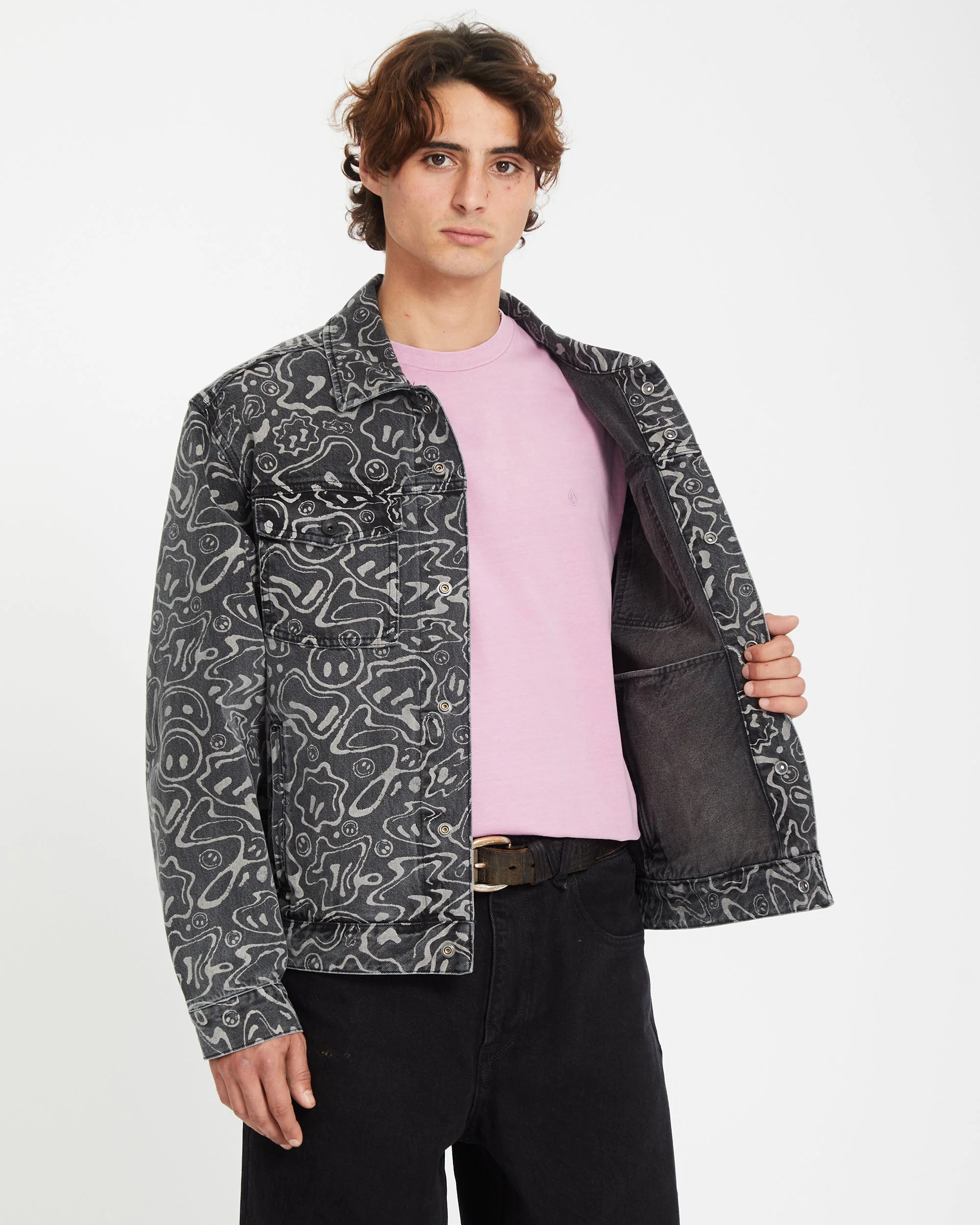 Veste Denim Filip Rygalski - BLACK PRINT - Image 4