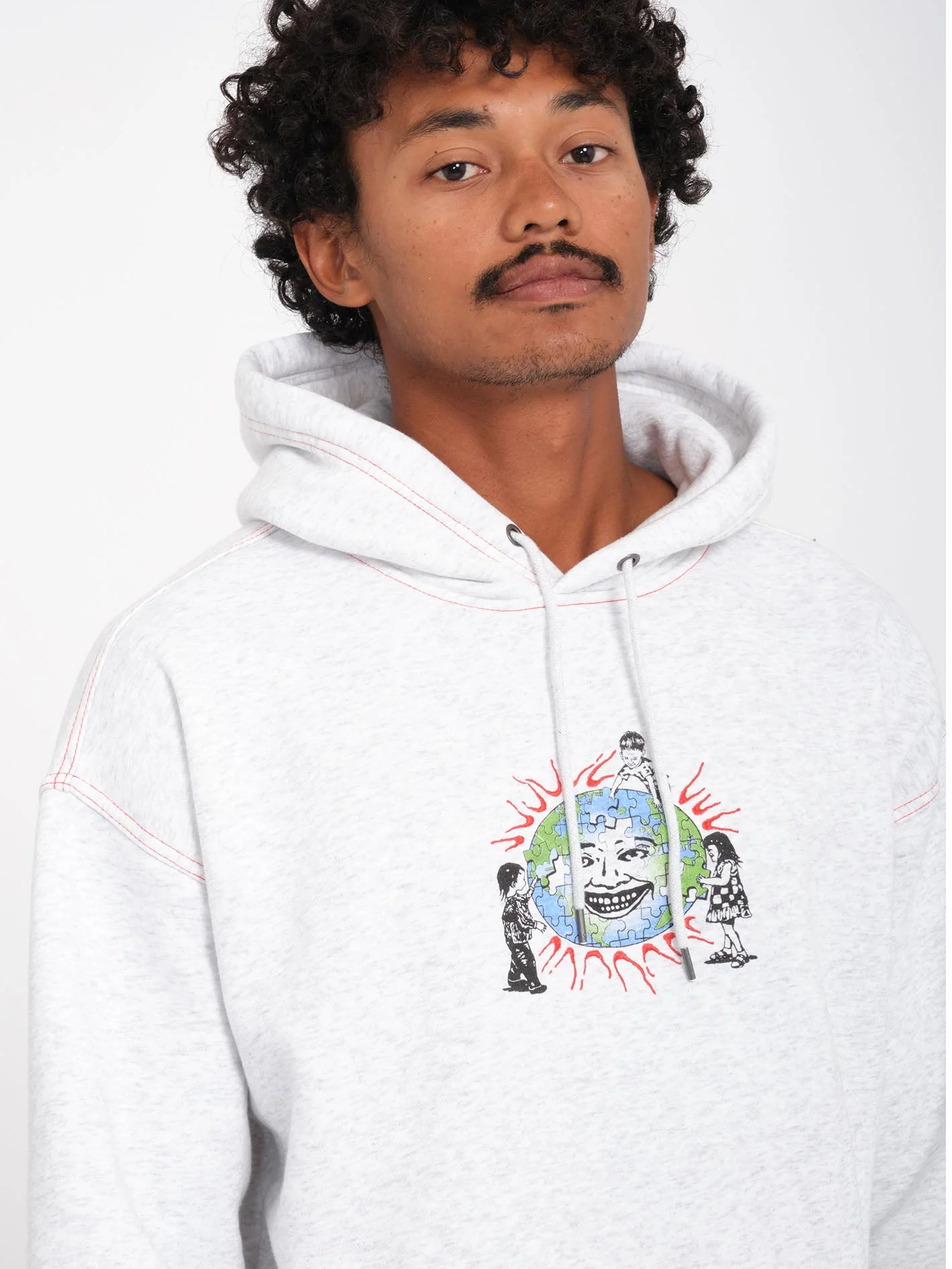 Sweat à capuche Keutchi 1 - BONE HEATHER - Image 6