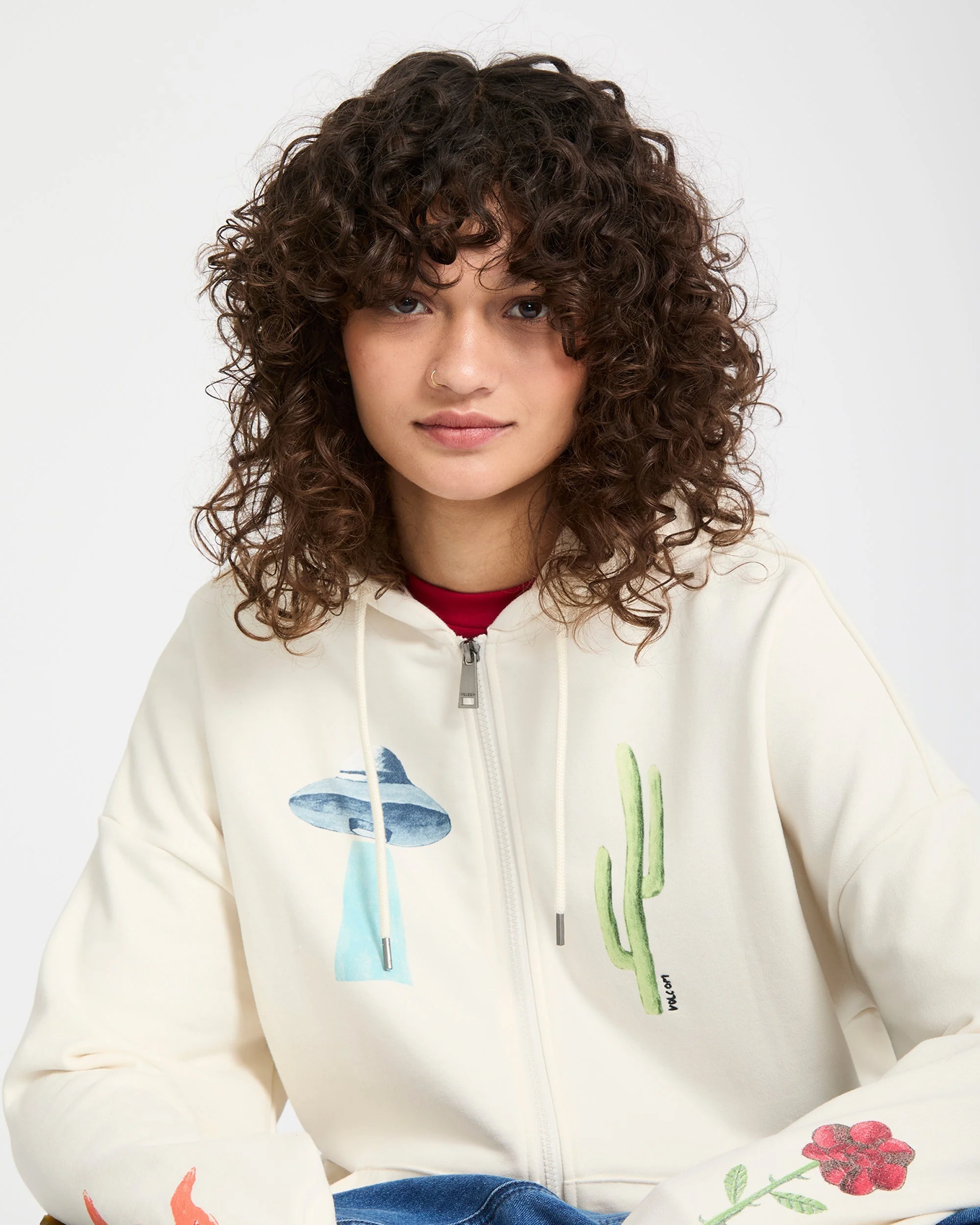 Sweat à capuche zippé Mickey Mason - Off White - Image 10