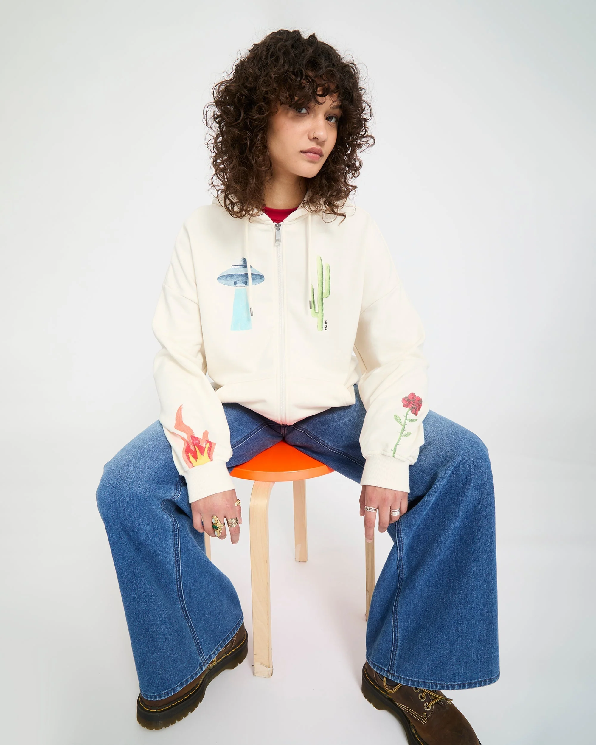 Sweat à capuche zippé Mickey Mason - Off White - Image 11