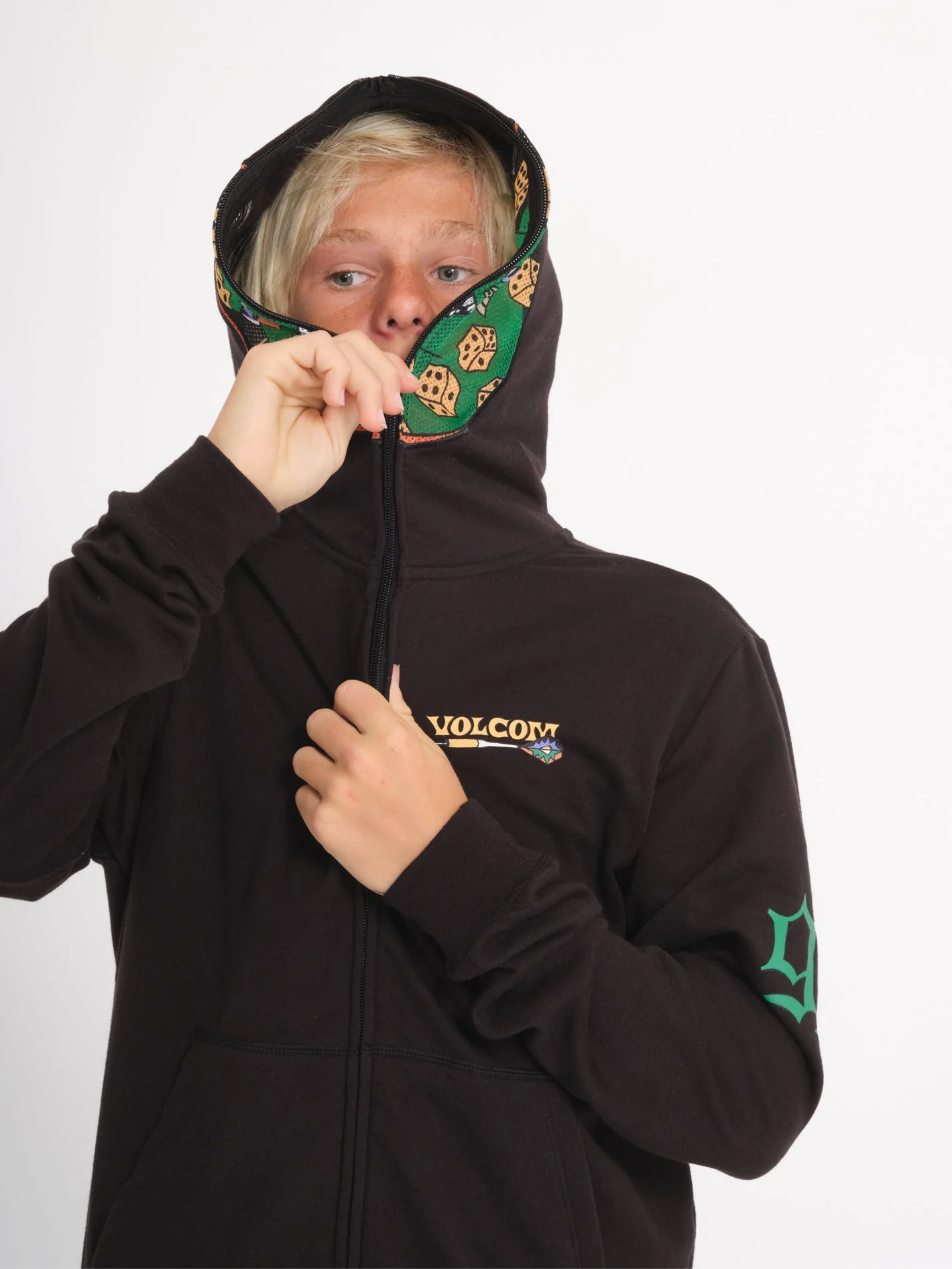 Sweat à capuche Full Zip Nando Von Arb - BLACK - (ENFANT) - Image 3