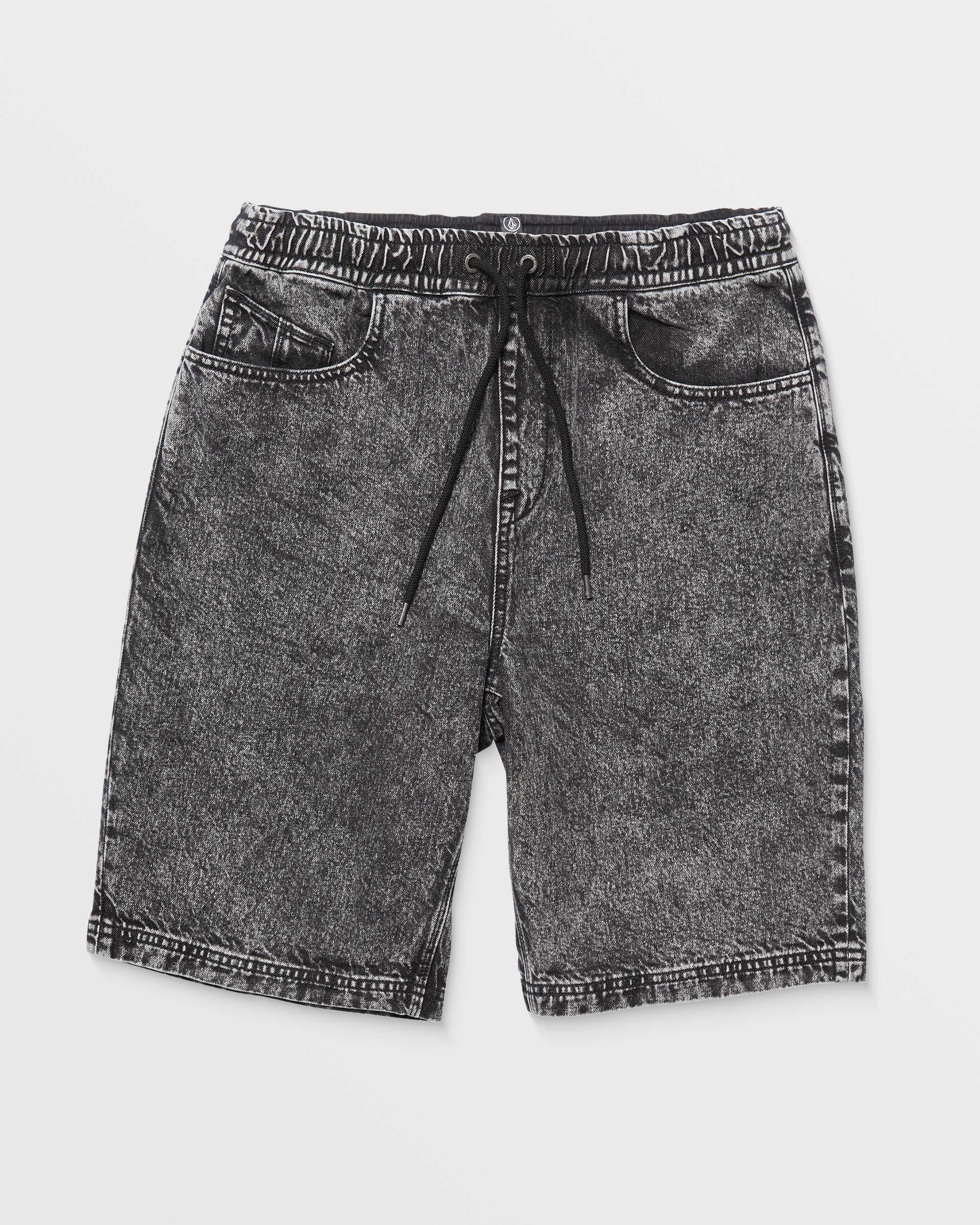 Short Freazy Loose Elasticated Waist 22" - LIGHT ACID BLACK - Image 8