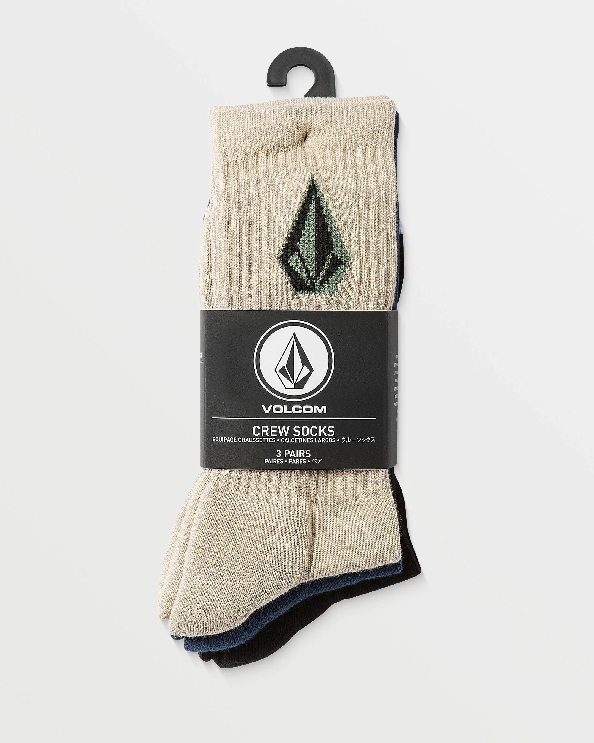 Chaussettes Full Stone Mix (3 Paires) - PALE KHAKI - Image 3