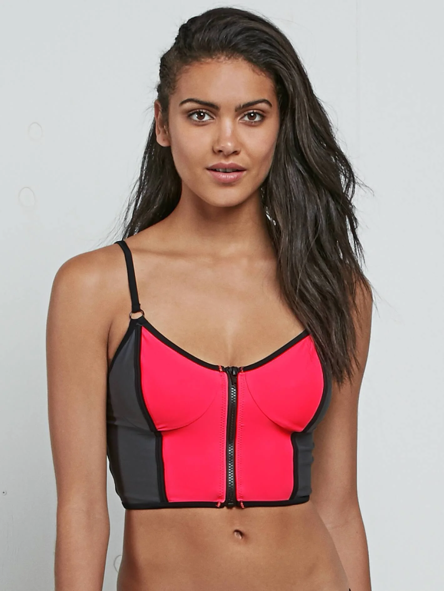 Haut de bikini court Georgia May Jagger - Electric Coral