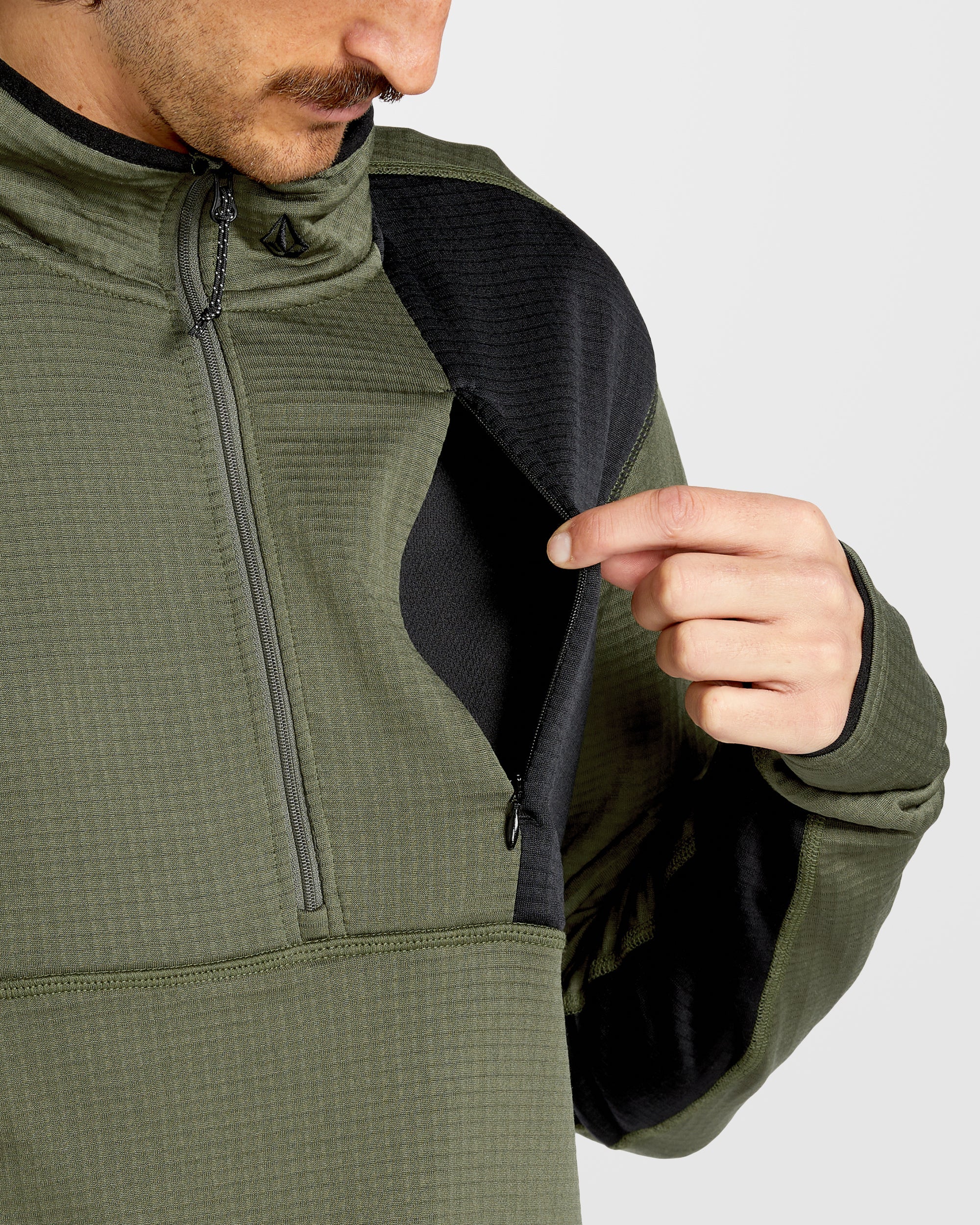 Sweat Gridlock Second Layer Fleece - Ivy - Image 5