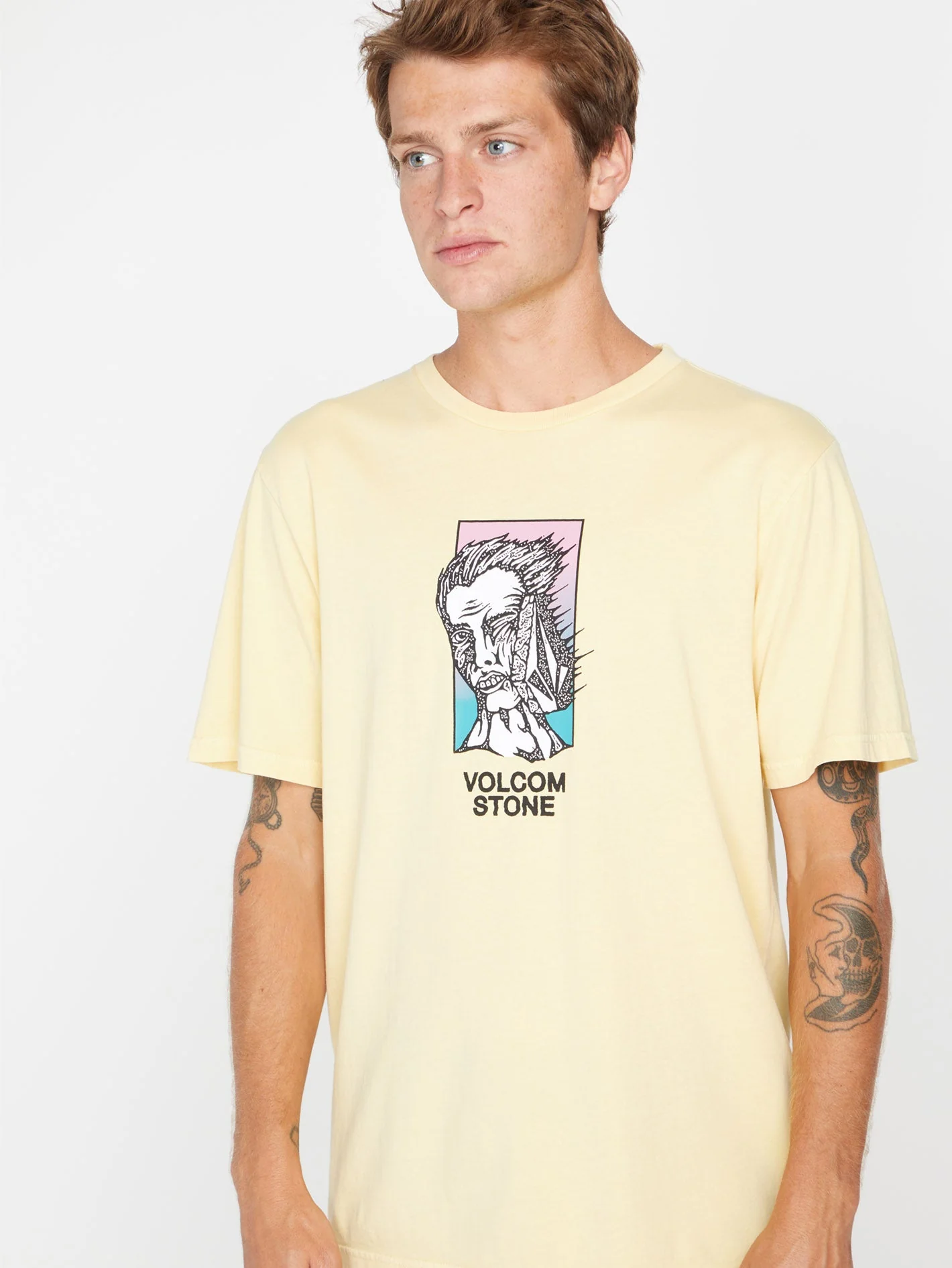 T-shirt Heckle - DAWN YELLOW
