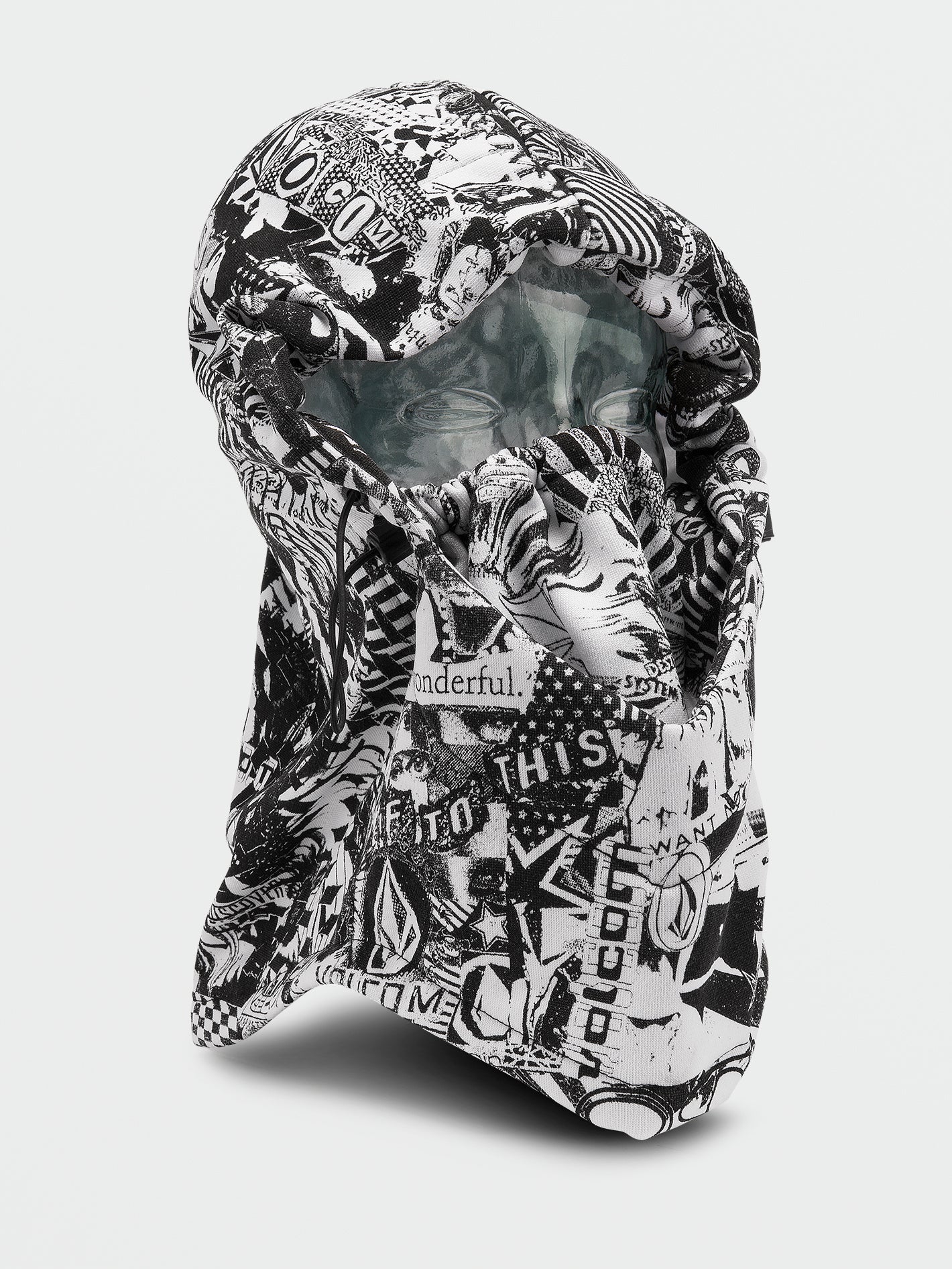 Capuche Hydro Fleece Hood Thingy - Black White - Image 3