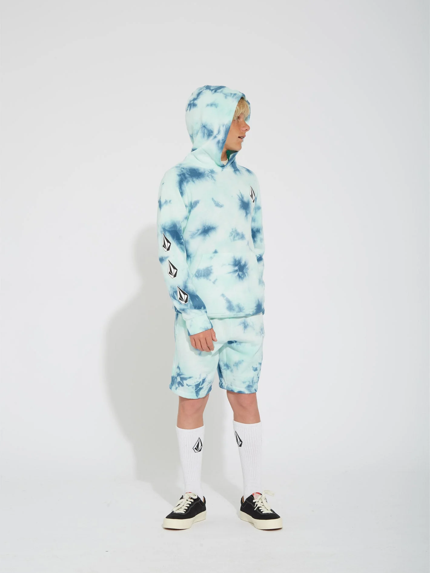 Sweat à capuche Iconic Stone Plus - TEMPLE TEAL - (ENFANT) - Image 6