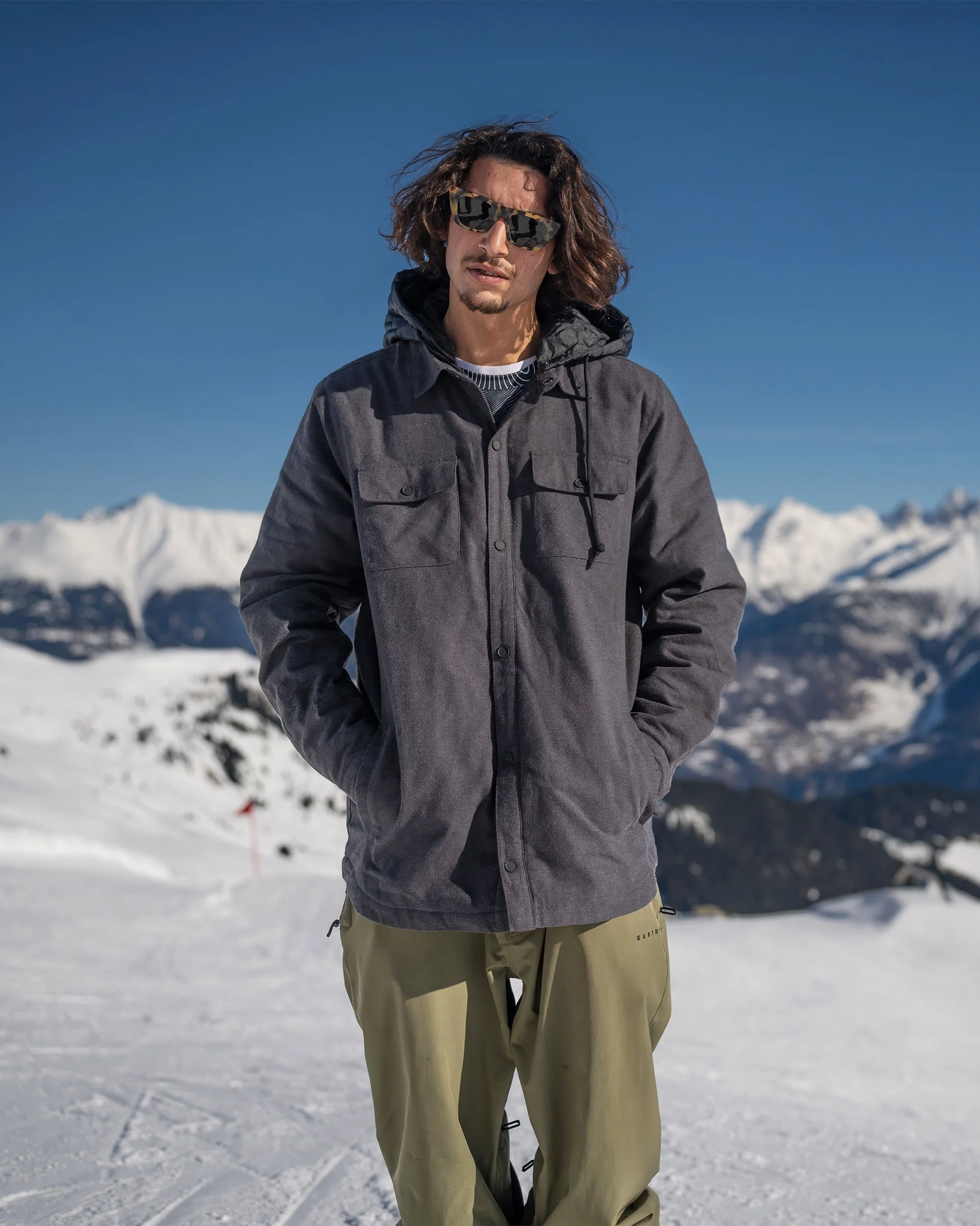 Veste Insulated Riding Flannel - Heather Black - Image 2