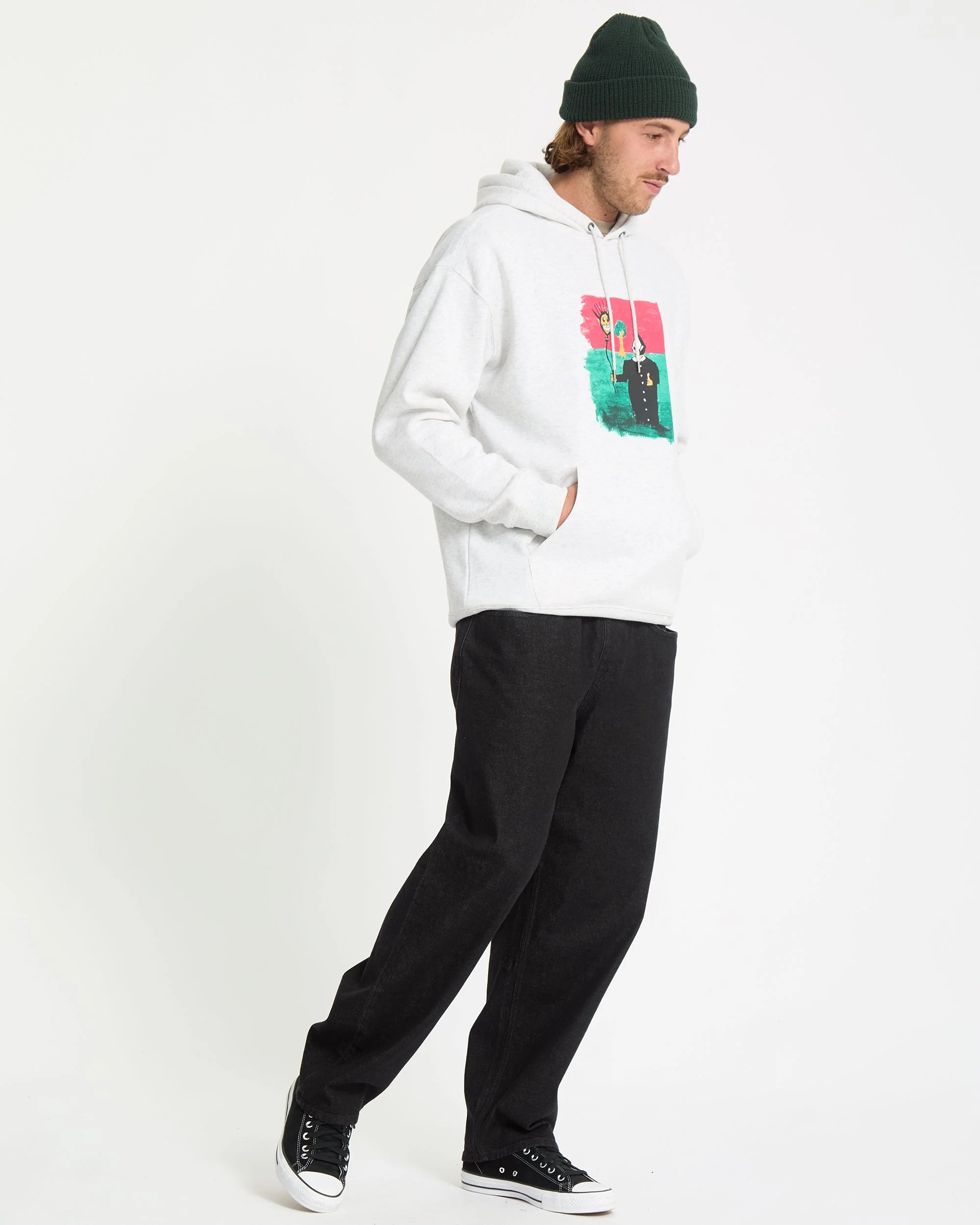 Sweat À Capuche Issam - Bone Heather - Image 9