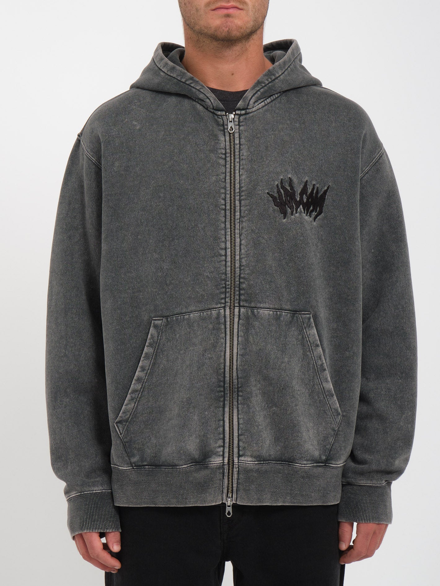 Sweat à capuche Zippé Issanka - BLACK