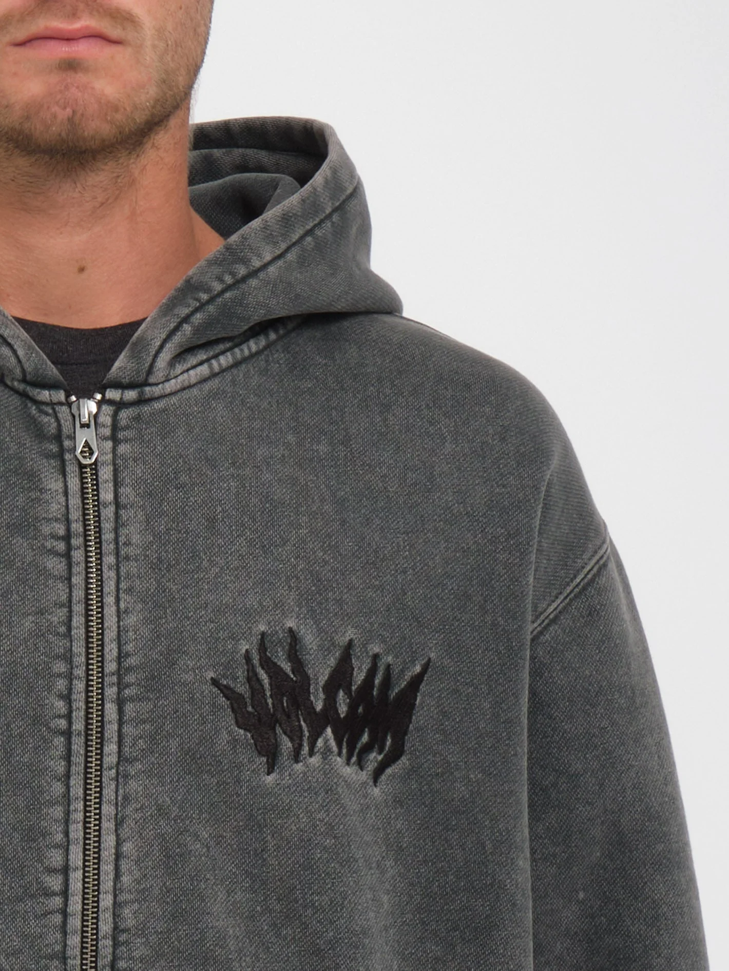 Sweat à capuche Zippé Issanka - BLACK - Image 3