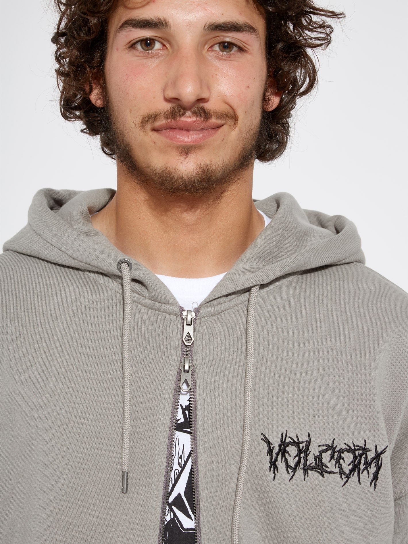Sweat à capuche zippé Issanka - DUSK GREY - Image 3