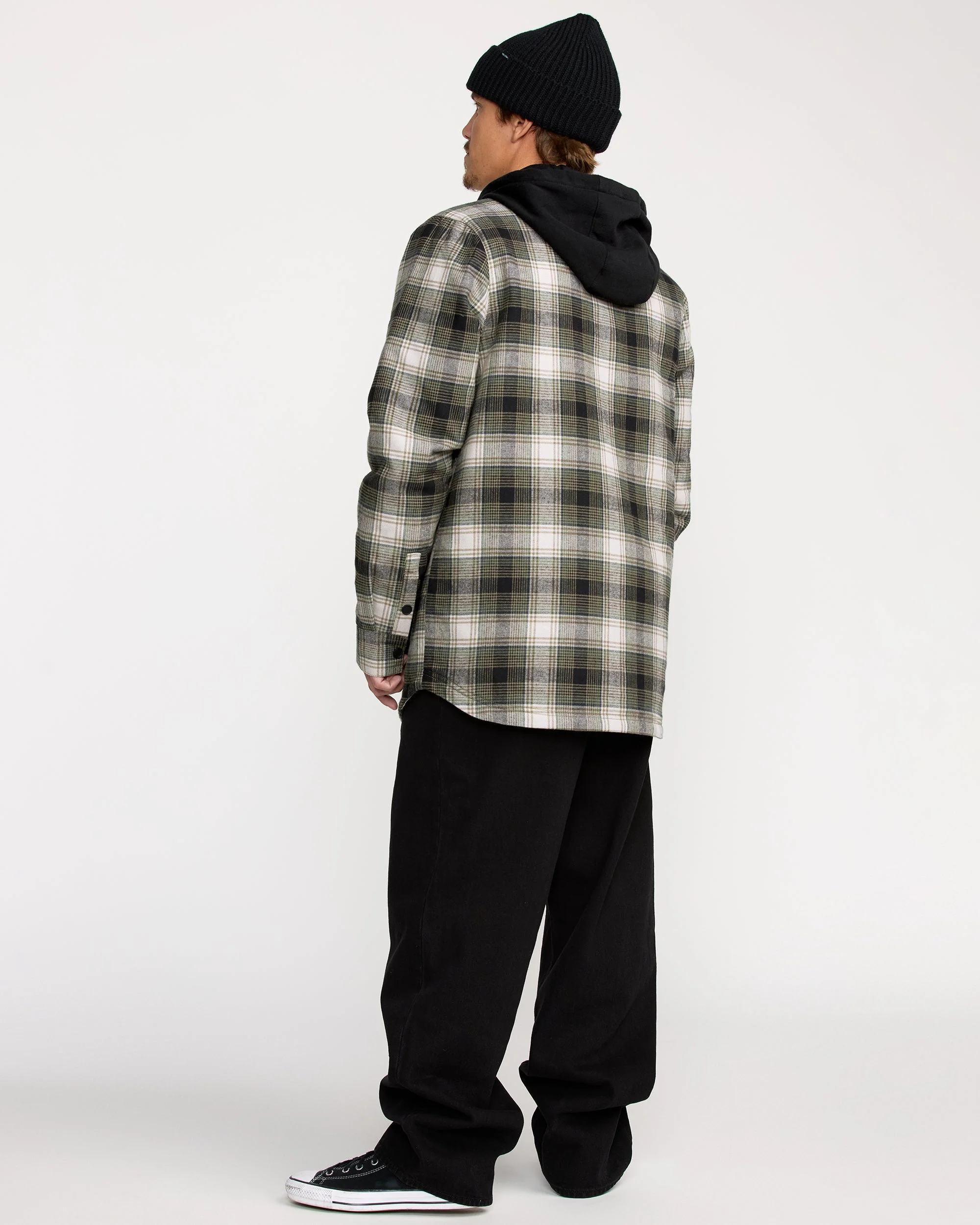 Veste Flannel Insulated Kenson - Black Green - Image 4